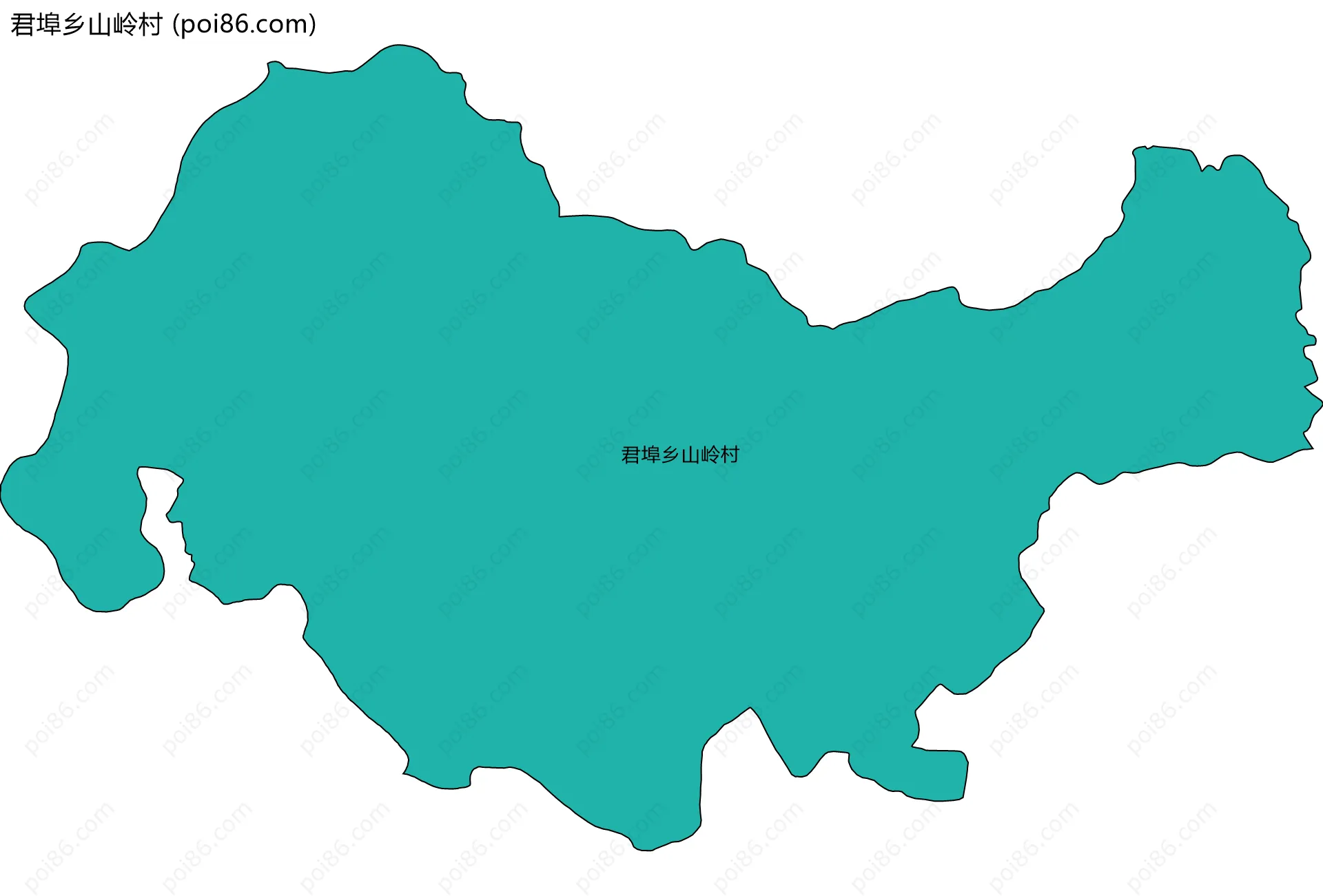 君埠乡山岭村边界地图