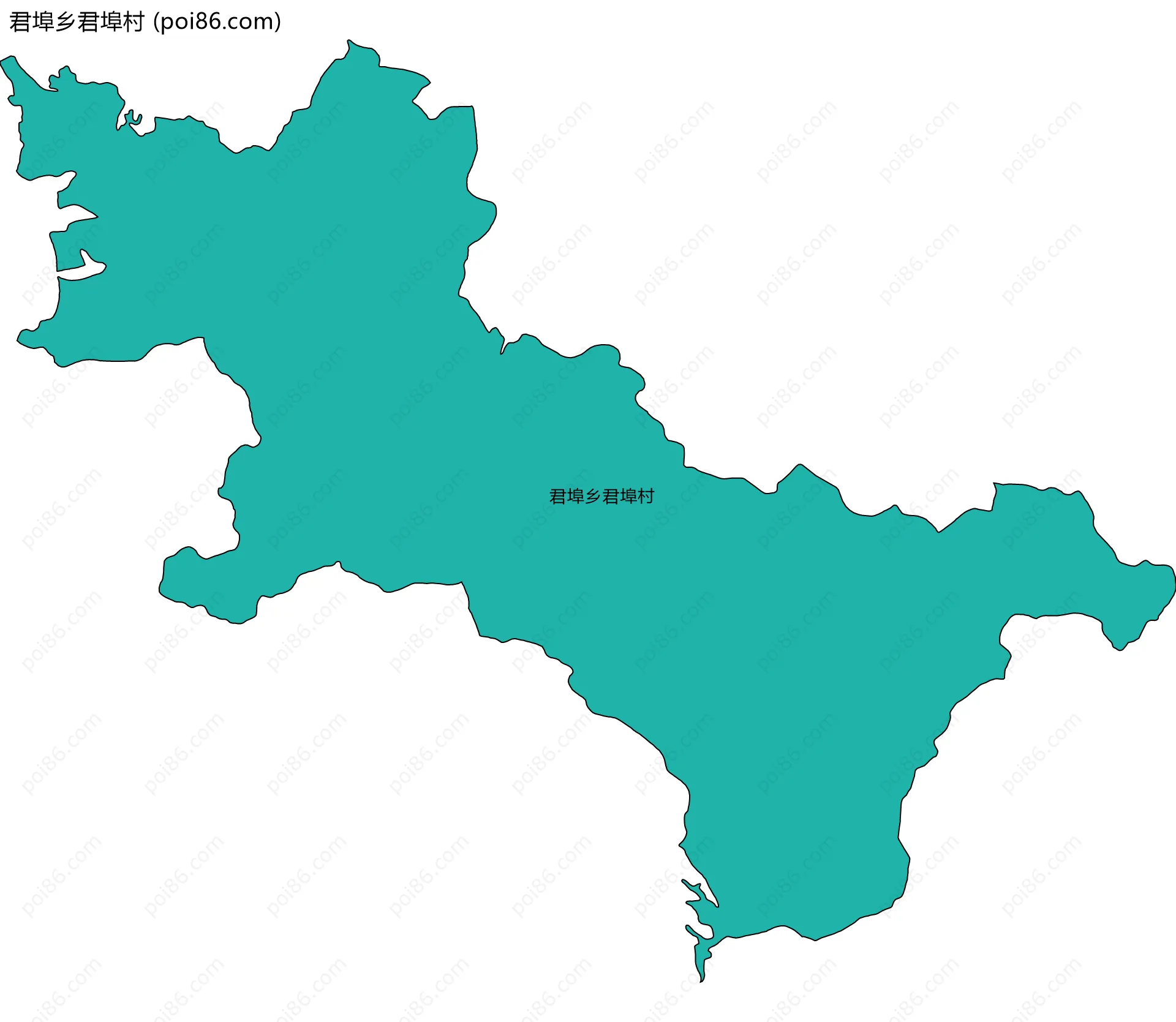 君埠乡君埠村边界地图