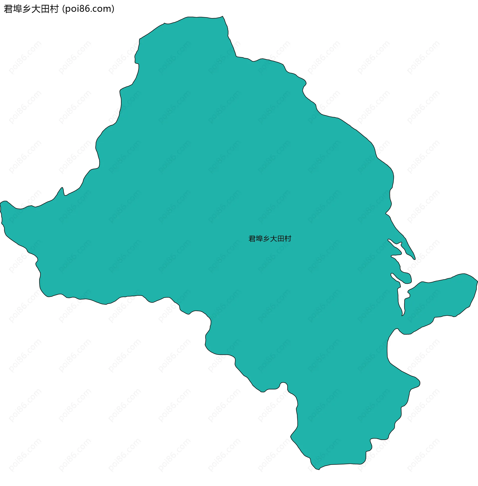 君埠乡大田村边界地图