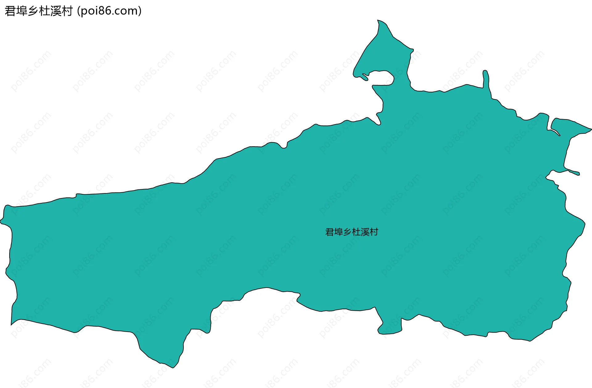 君埠乡杜溪村边界地图