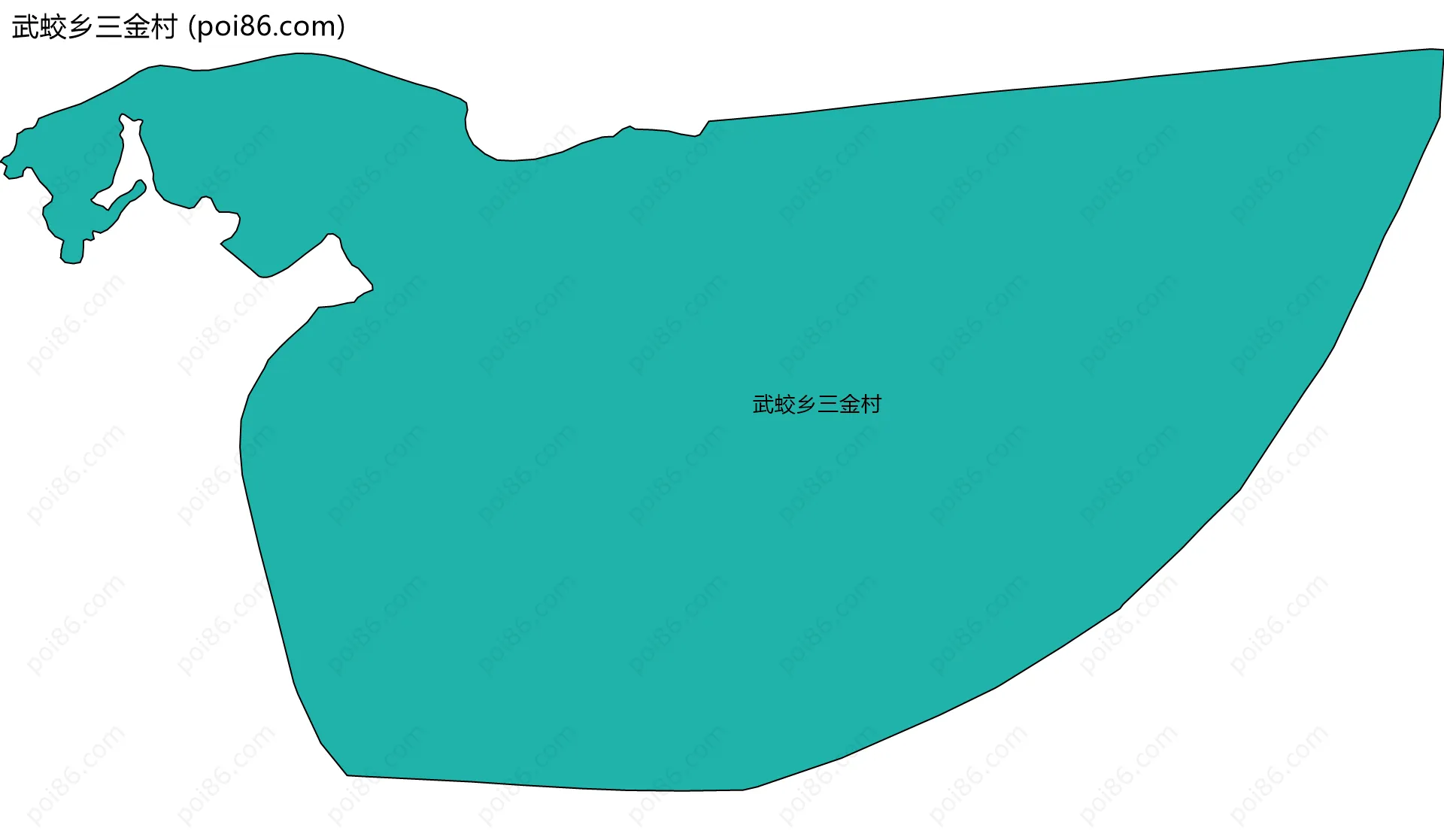 武蛟乡三金村边界地图
