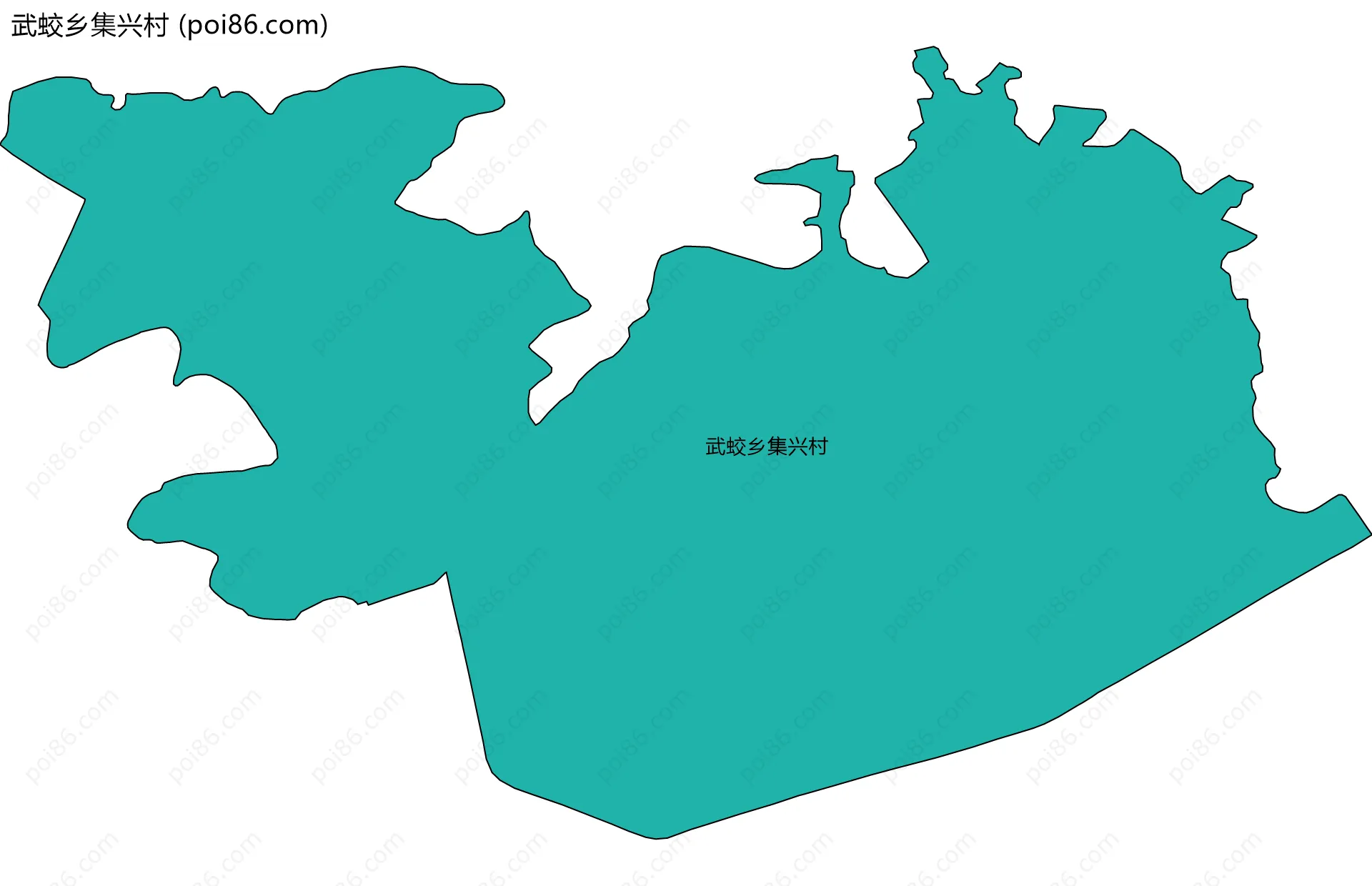 武蛟乡集兴村边界地图