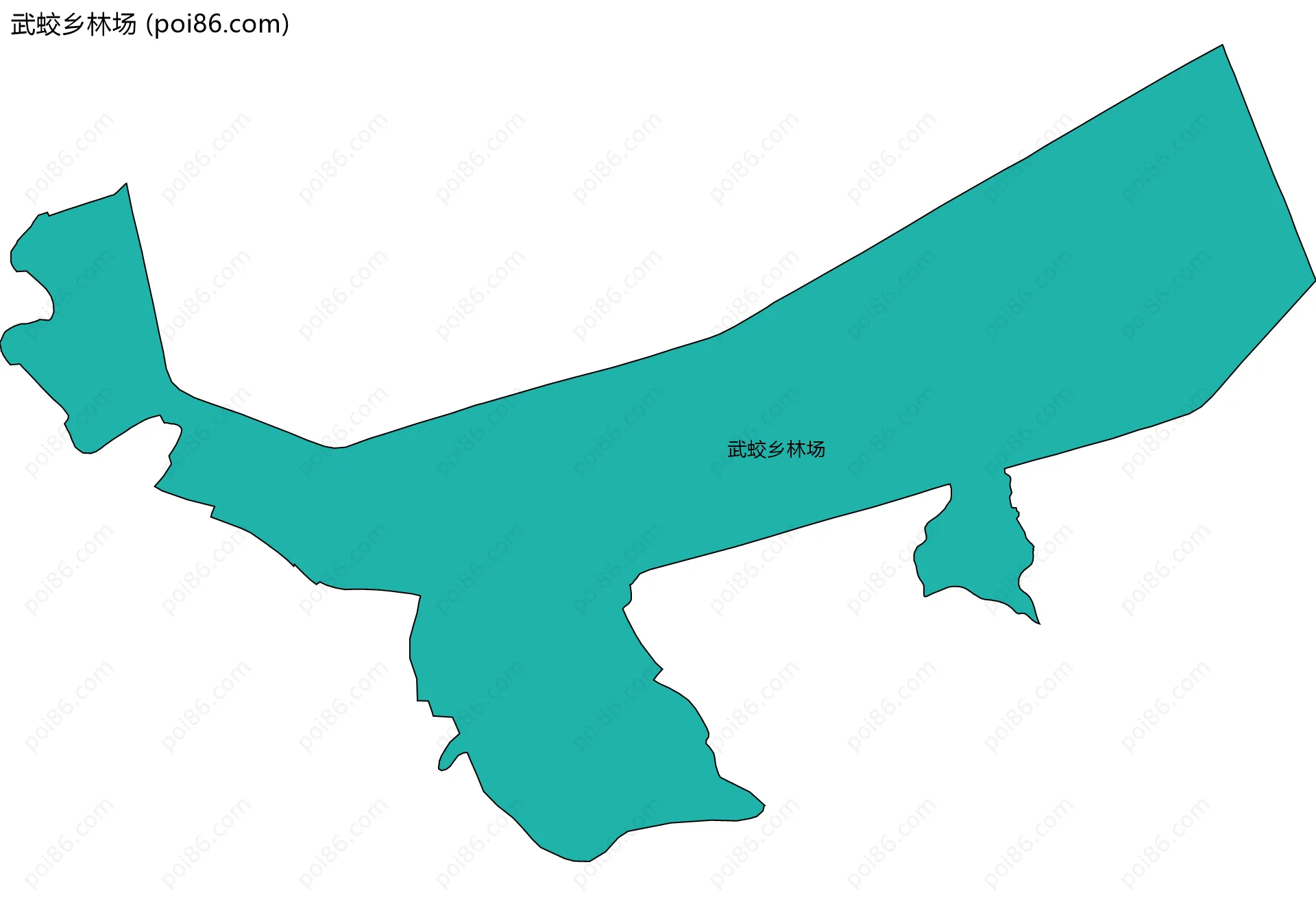 武蛟乡林场边界地图
