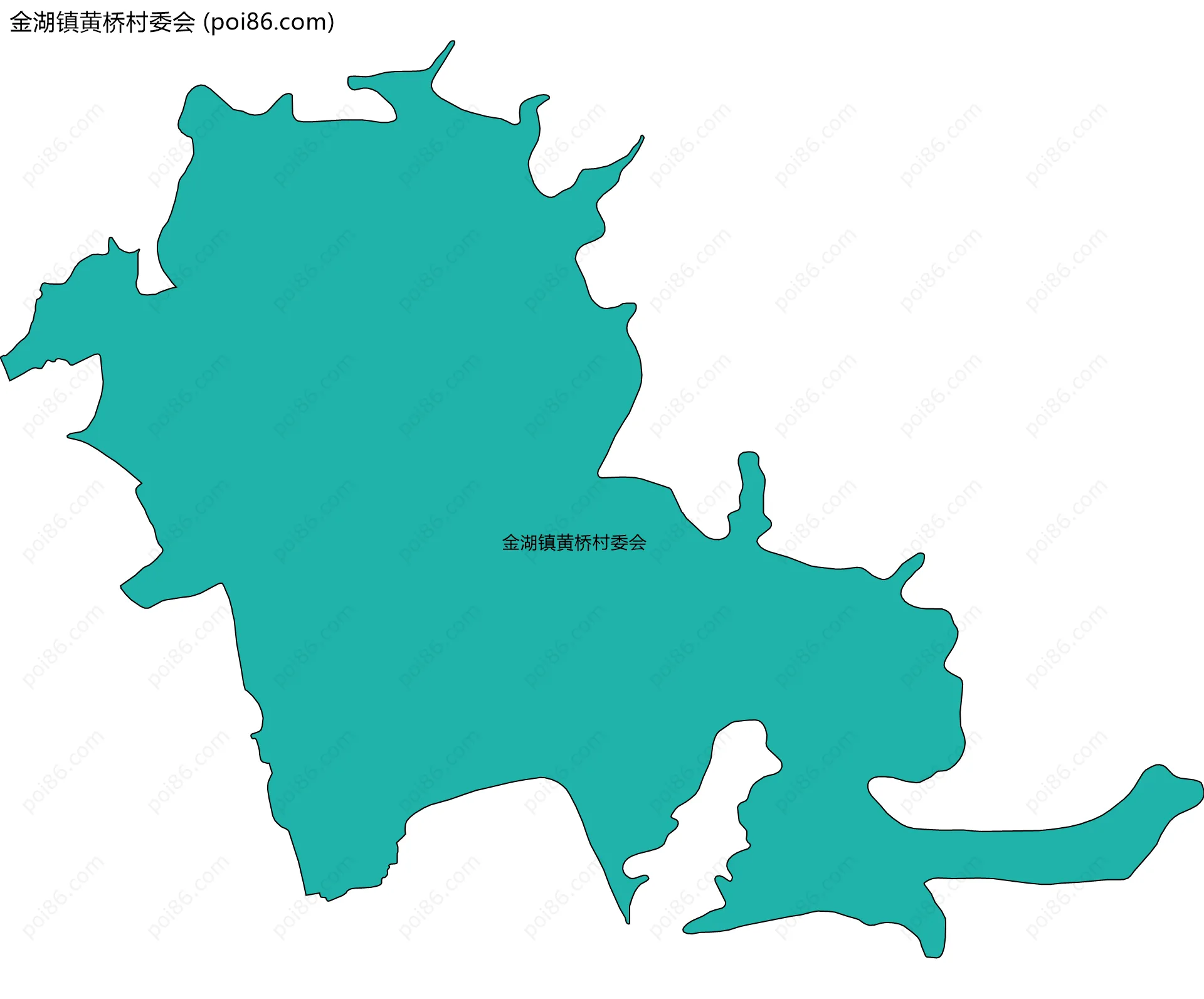 金湖镇黄桥村委会边界地图