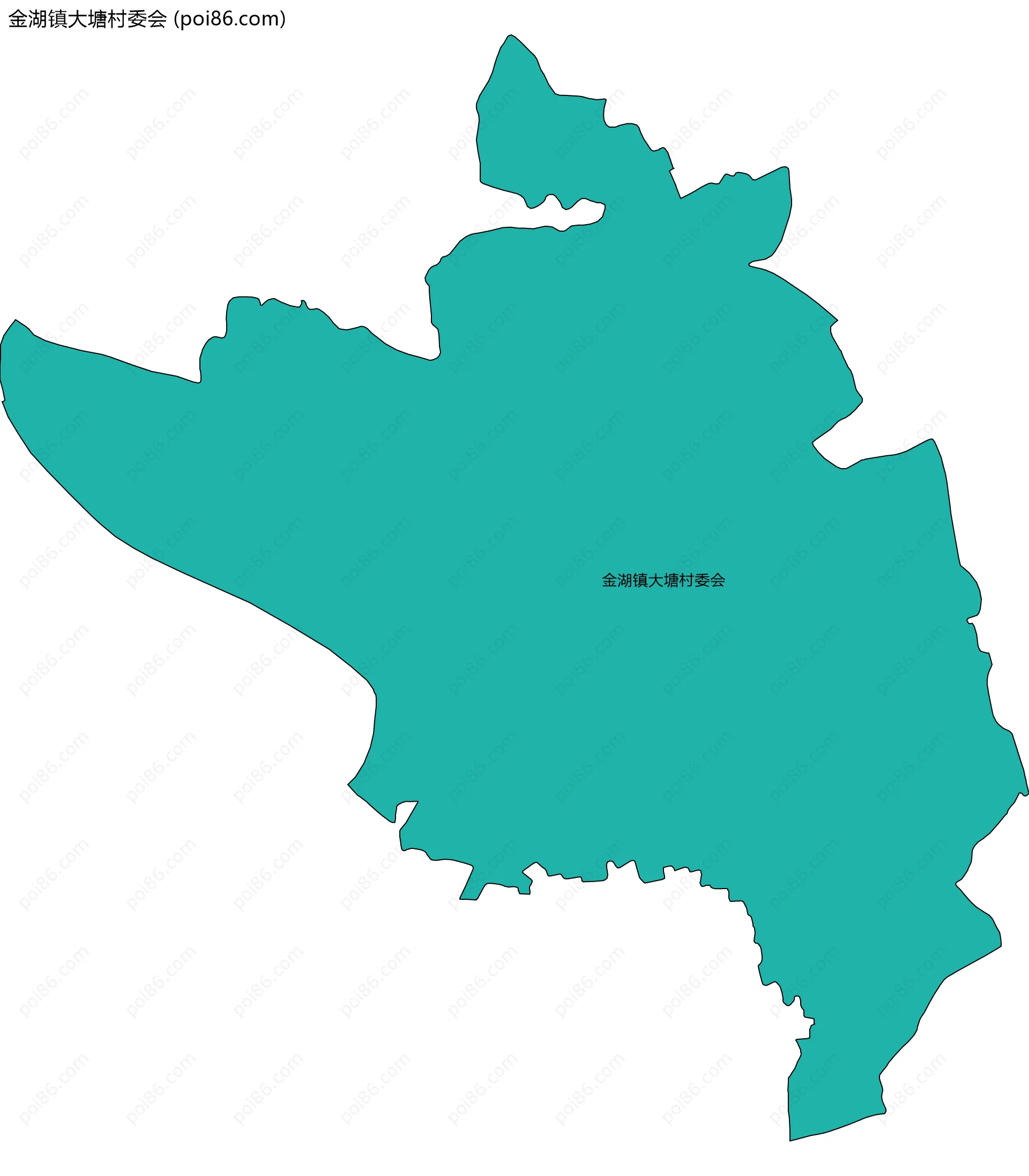 金湖镇大塘村委会边界地图