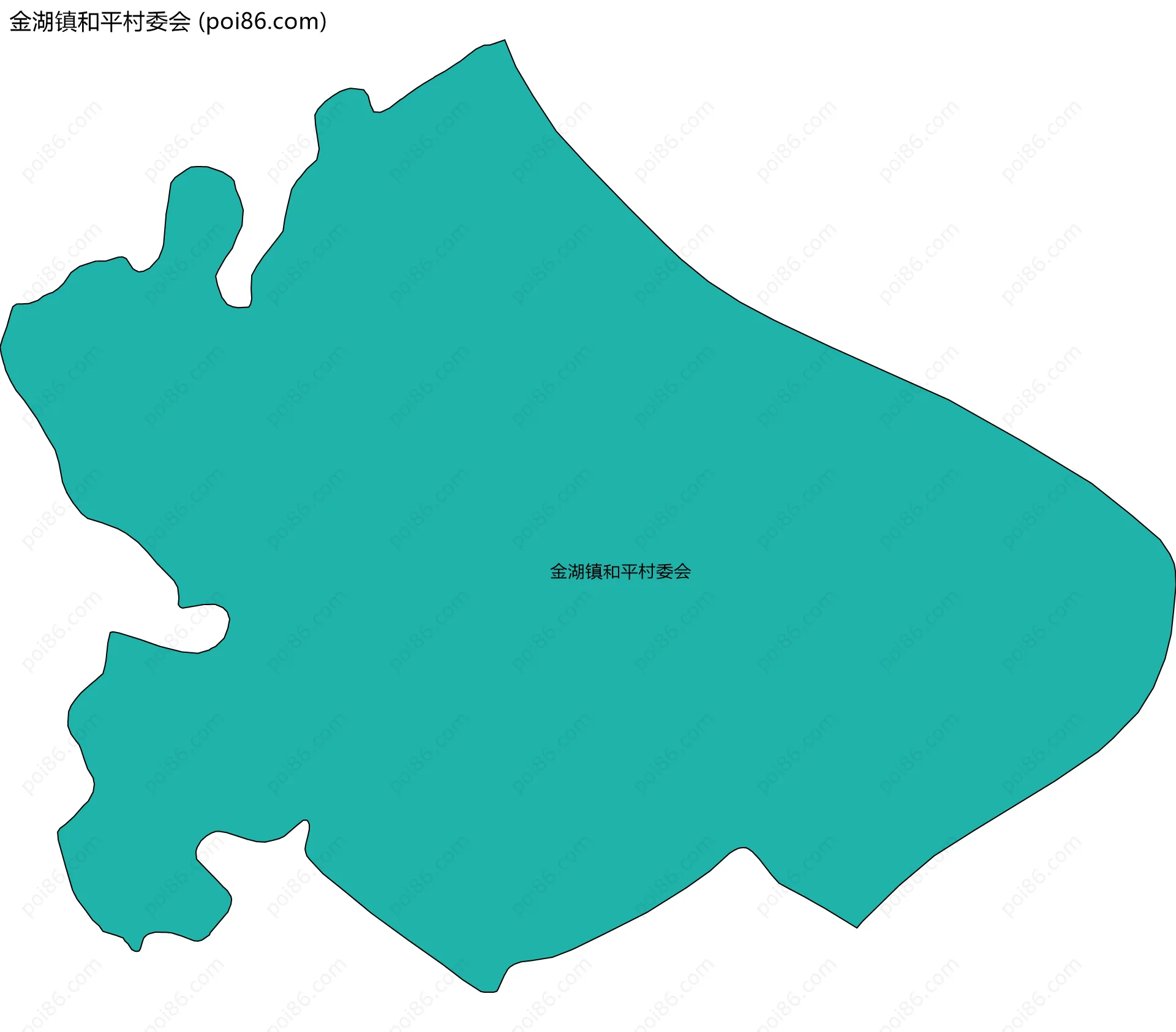 金湖镇和平村委会边界地图