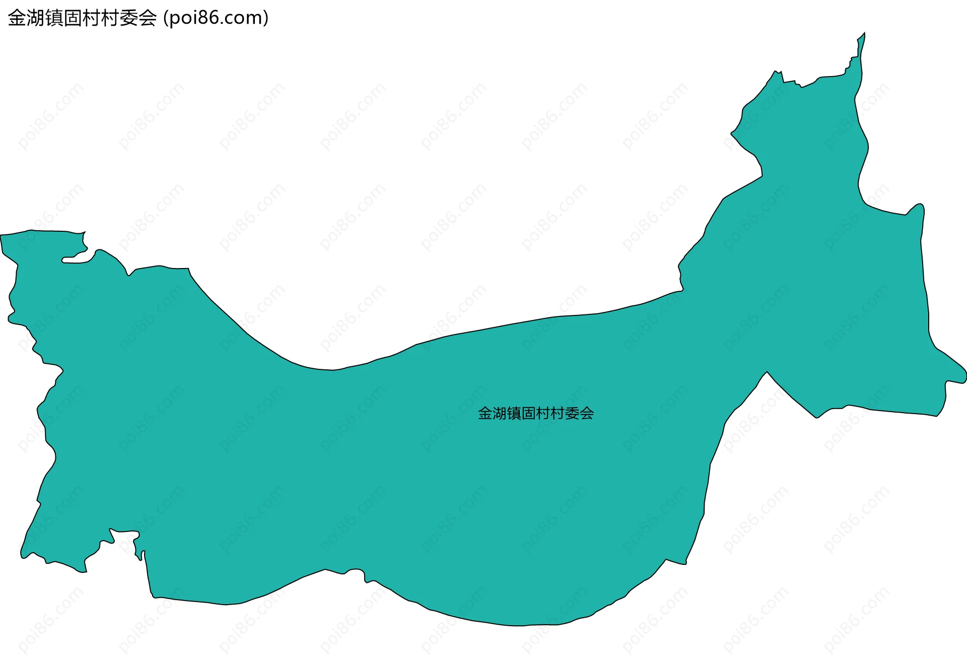 金湖镇固村村委会边界地图
