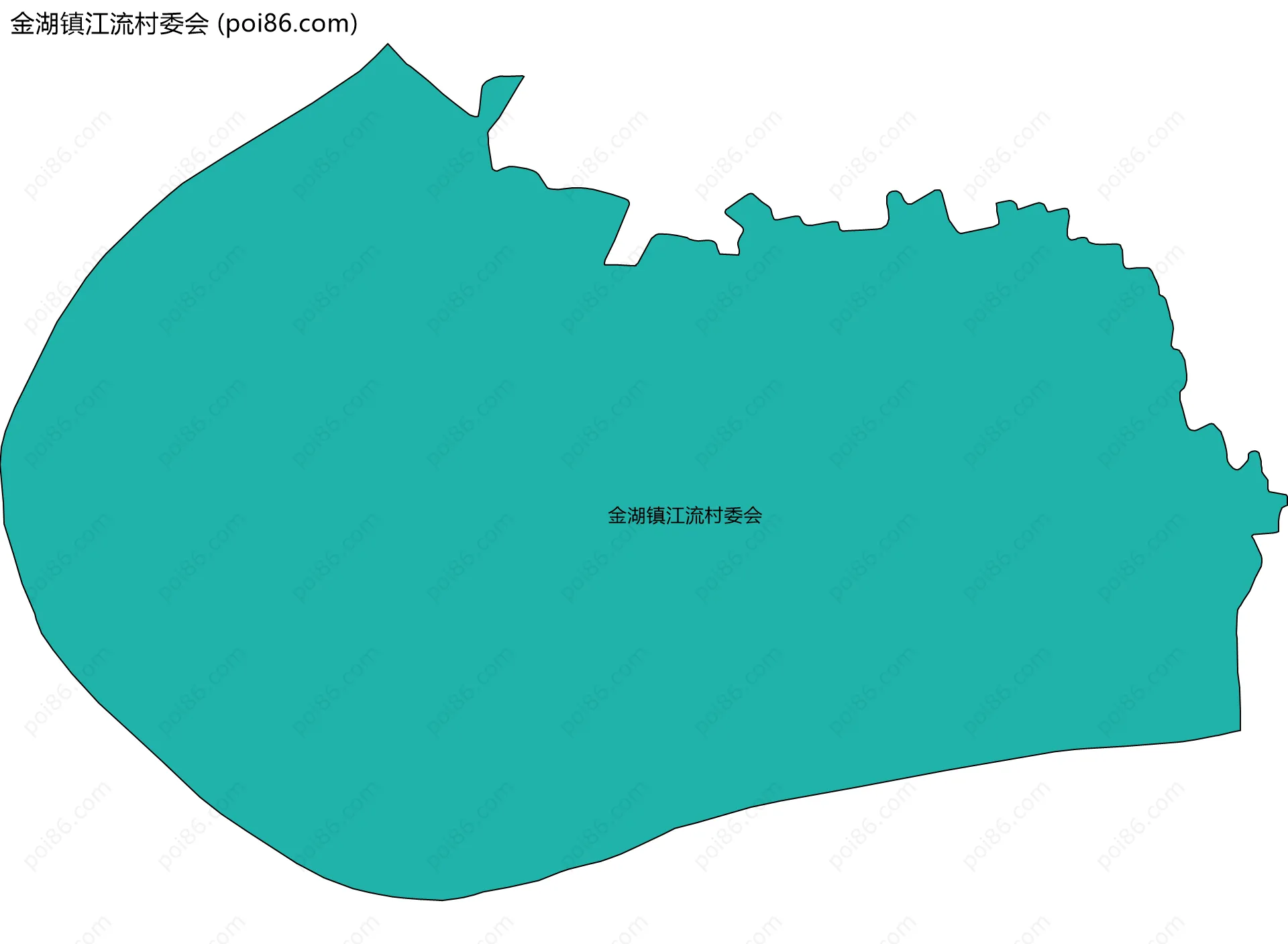 金湖镇江流村委会边界地图