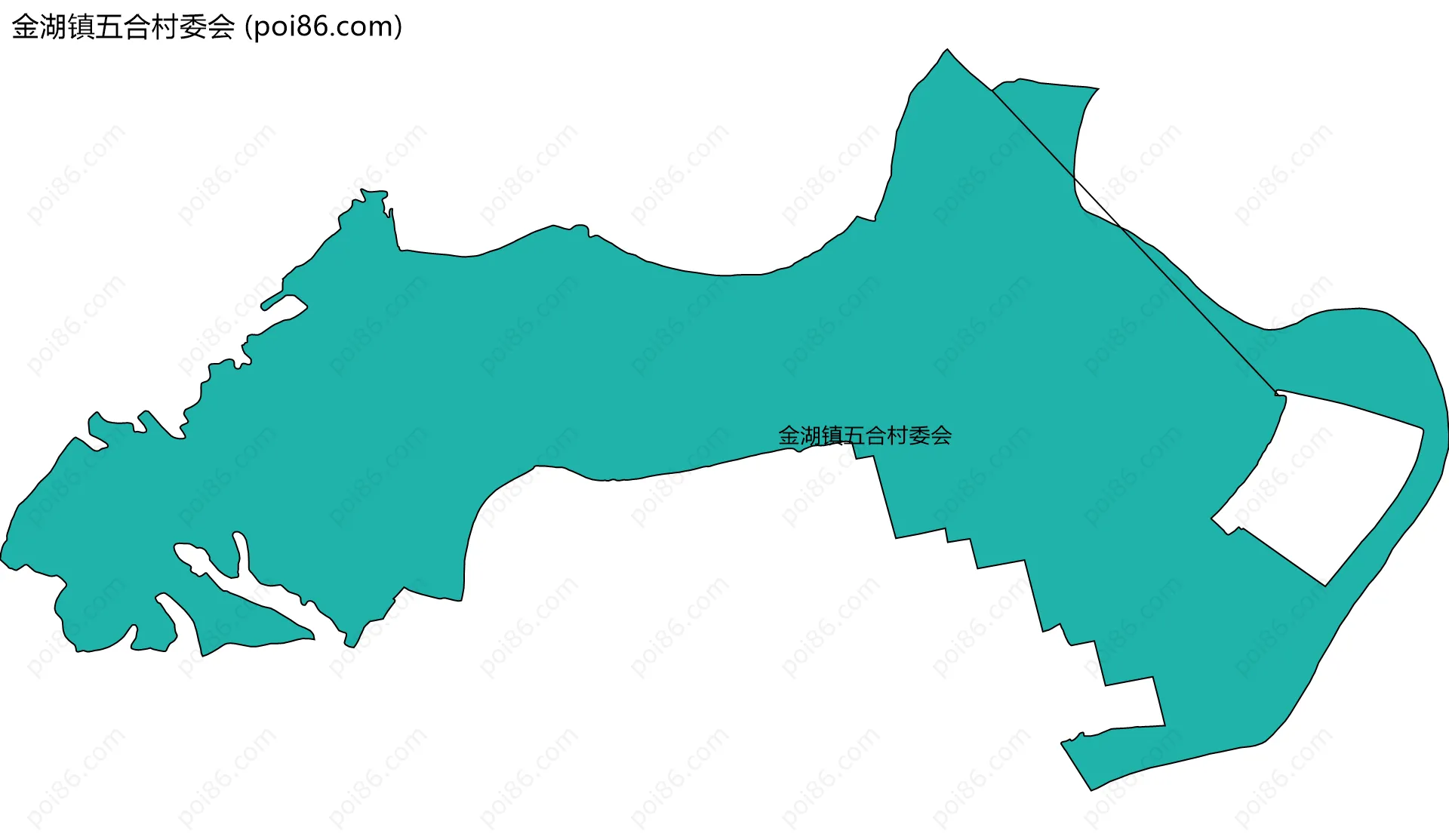 金湖镇五合村委会边界地图