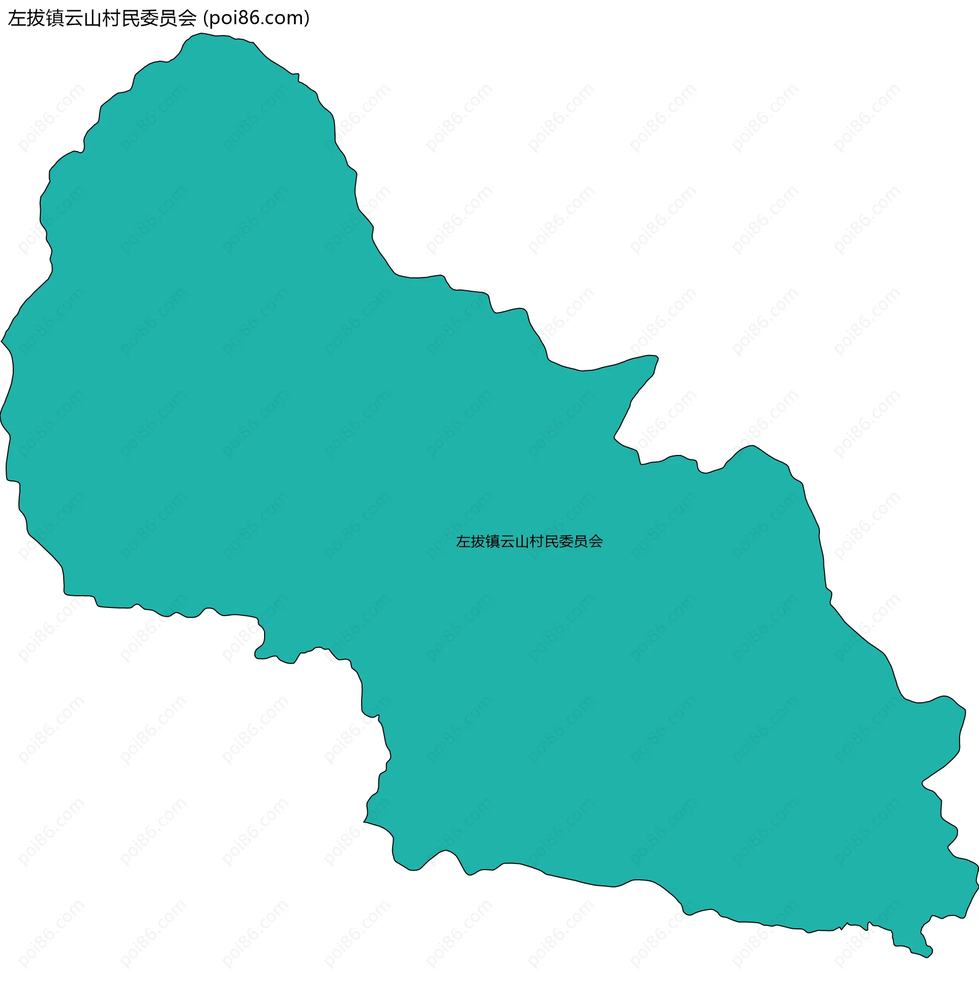 左拔镇云山村民委员会边界地图