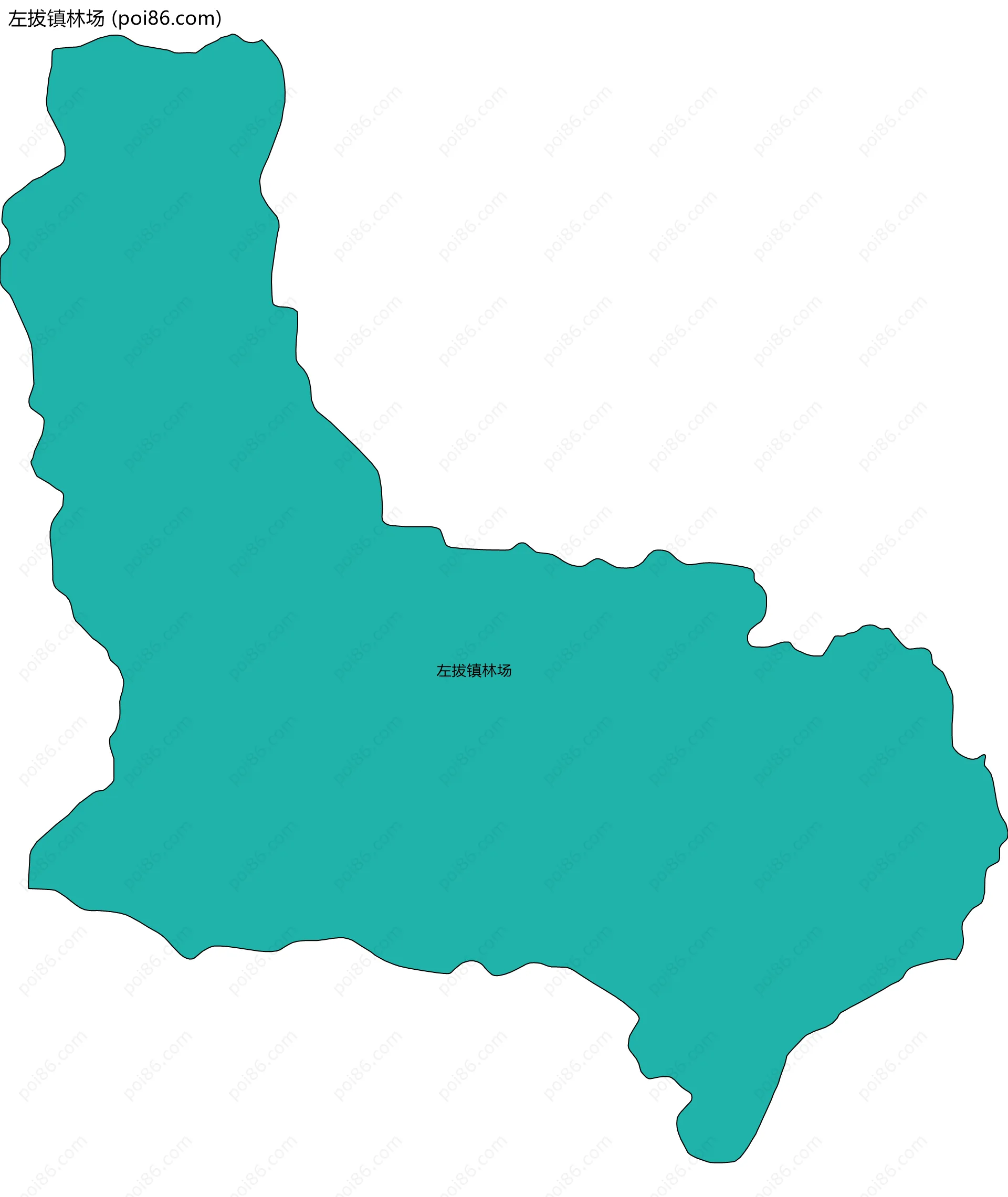 左拔镇林场边界地图