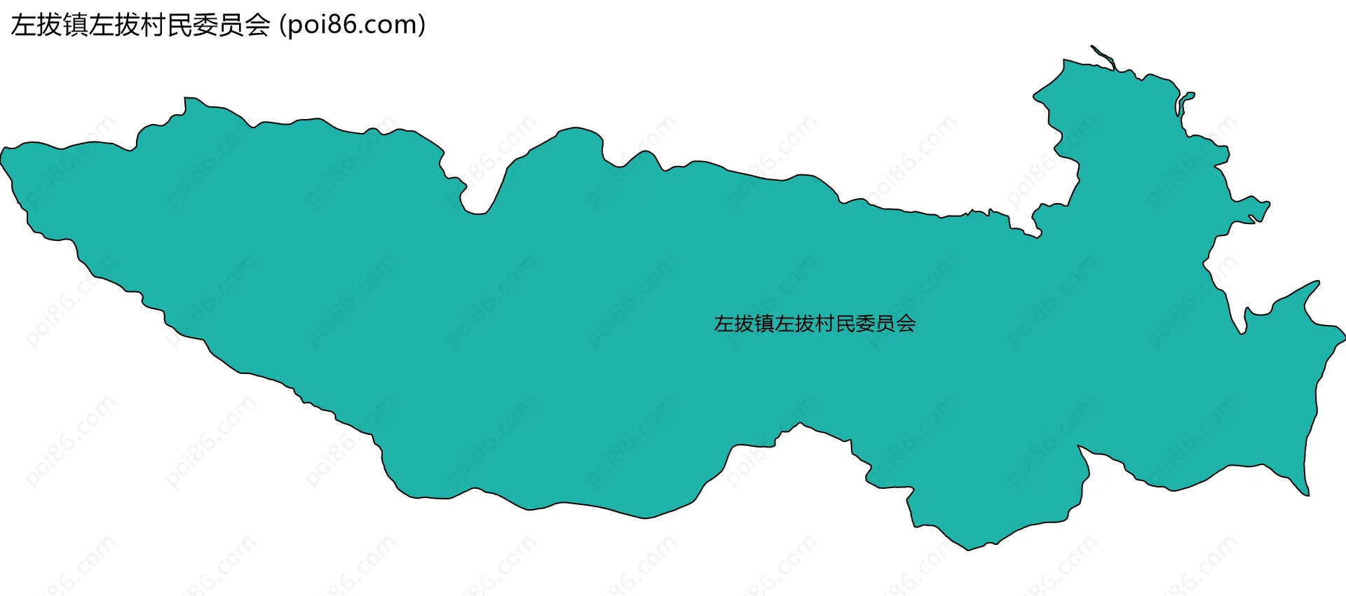 左拔镇左拔村民委员会边界地图