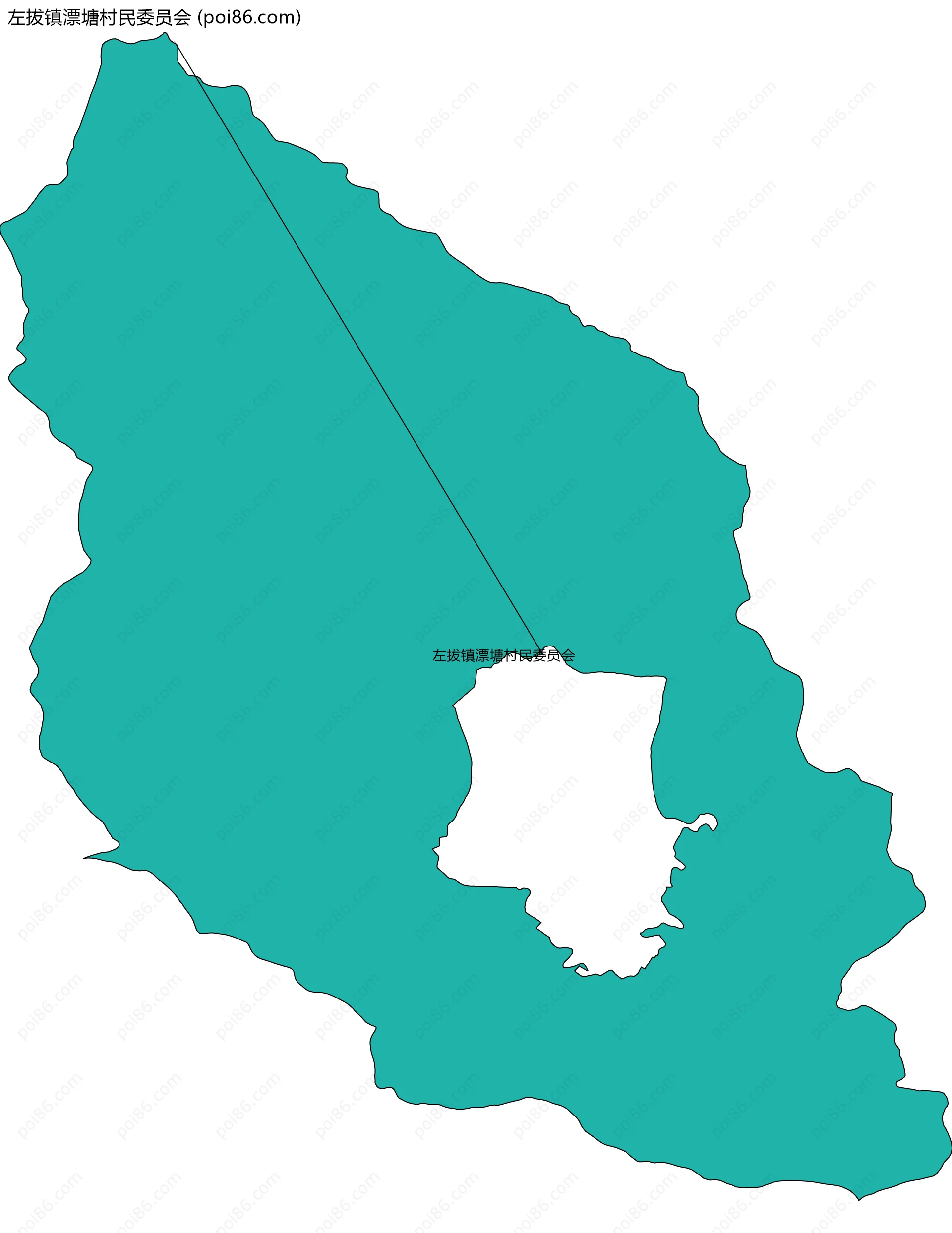 左拔镇漂塘村民委员会边界地图