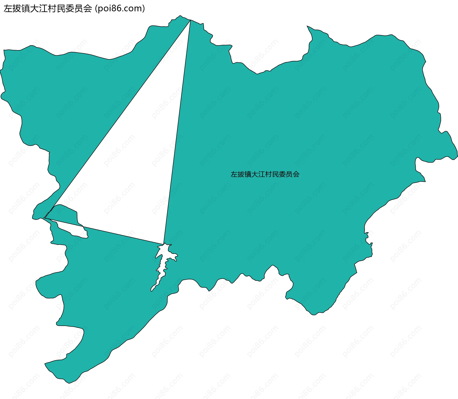 左拔镇大江村民委员会边界地图