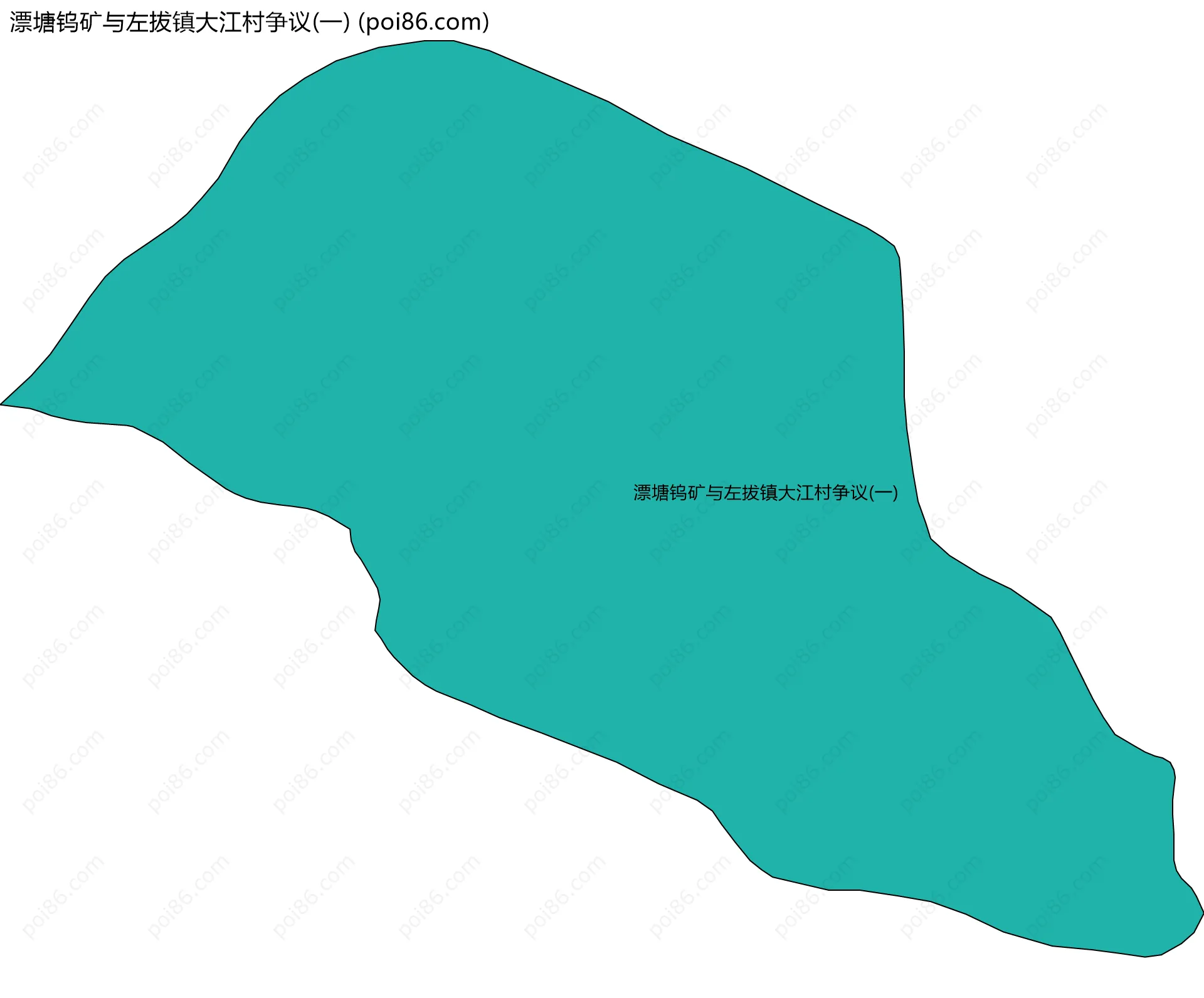 漂塘钨矿与左拔镇大江村争议(一)边界地图