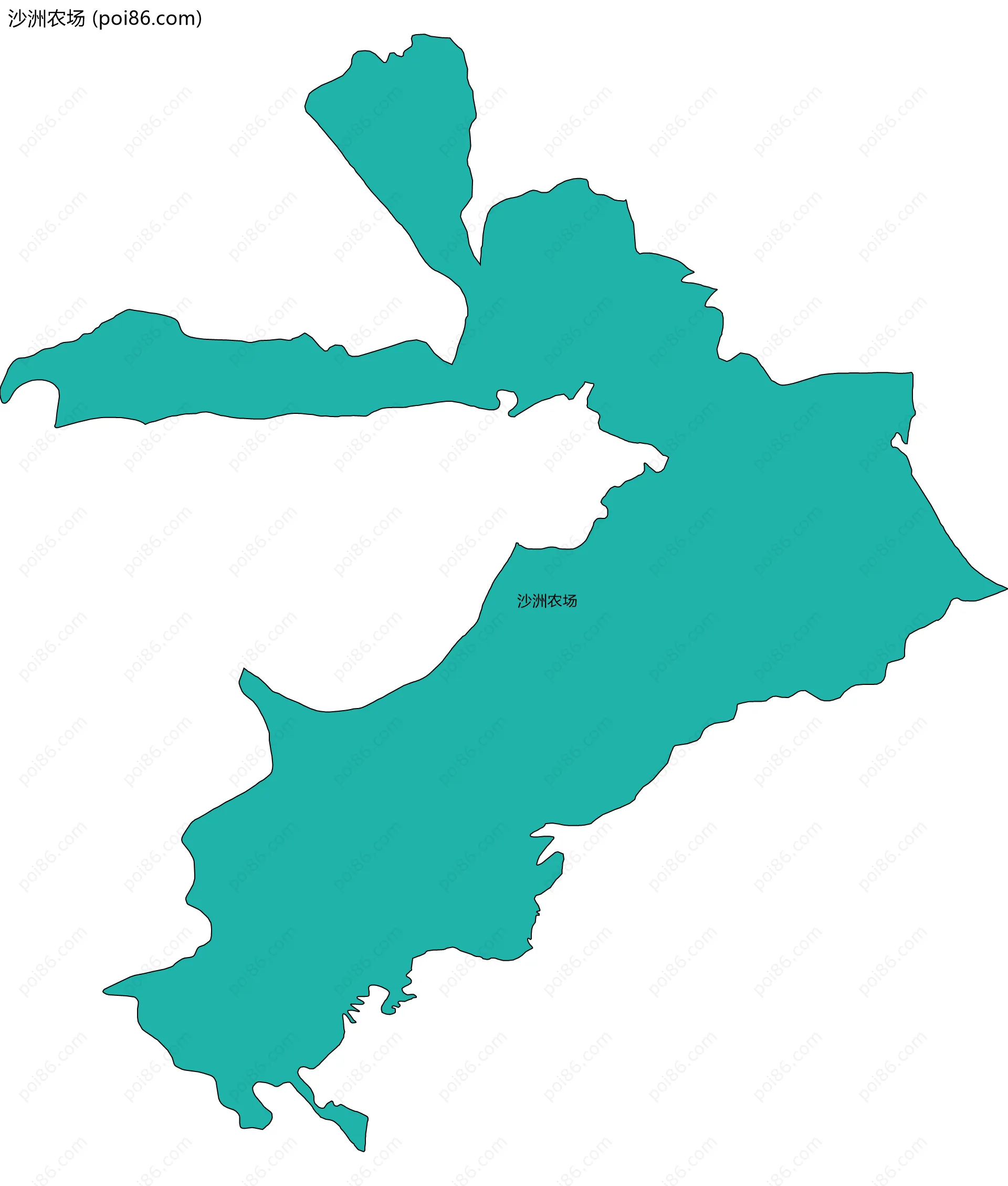 沙洲农场边界地图
