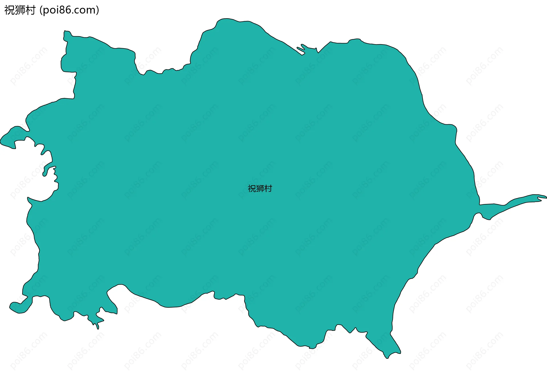 祝狮村边界地图