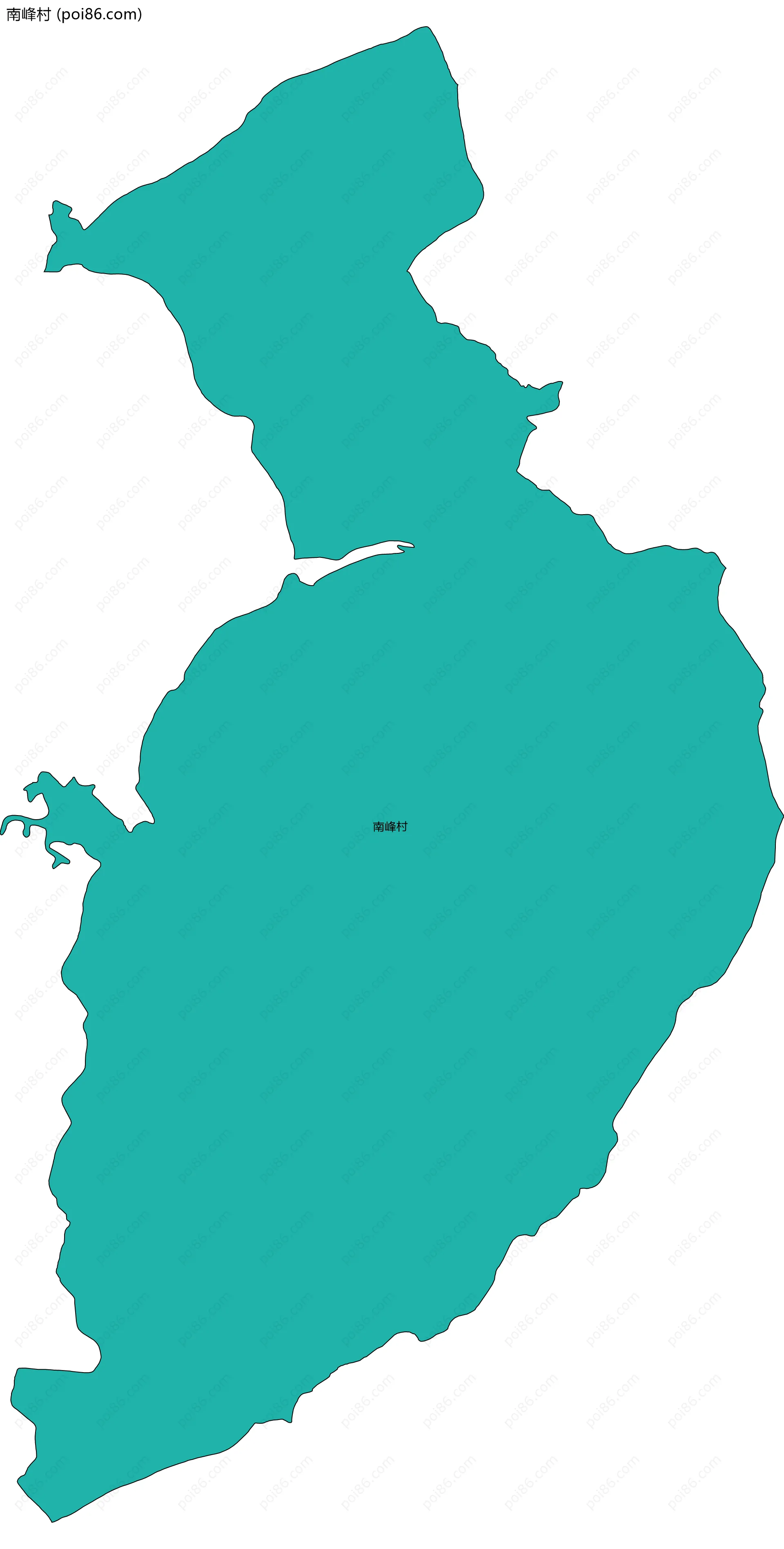 南峰村边界地图