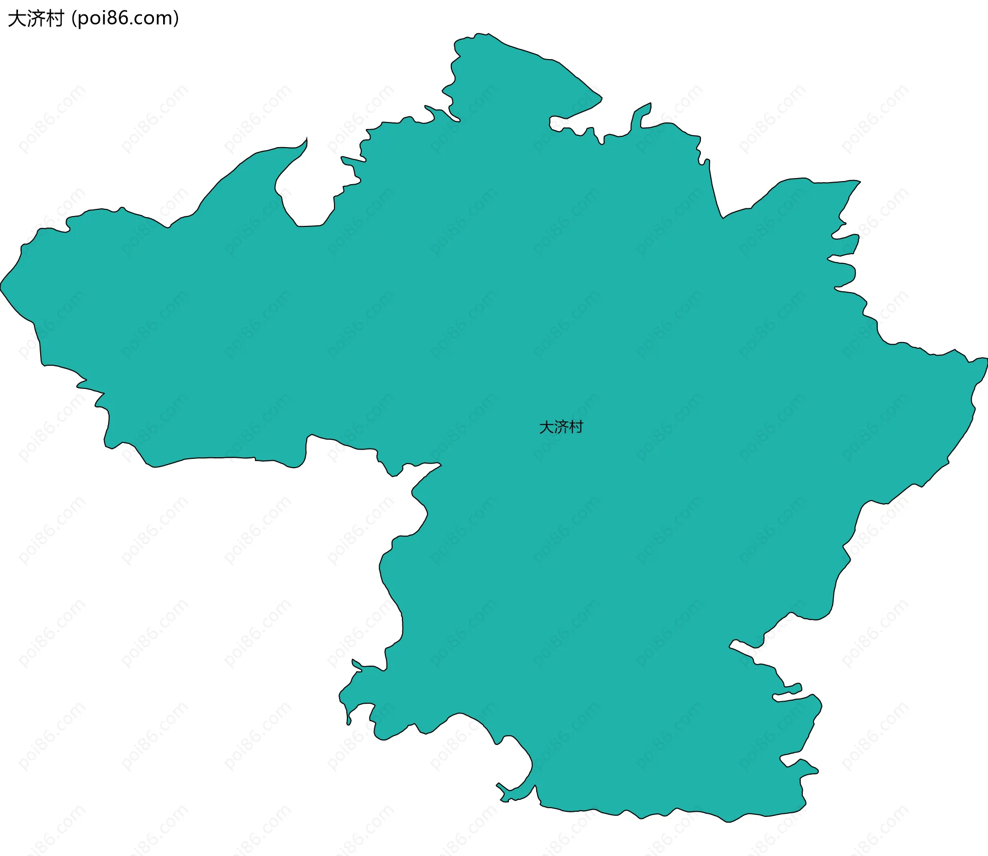 大济村边界地图