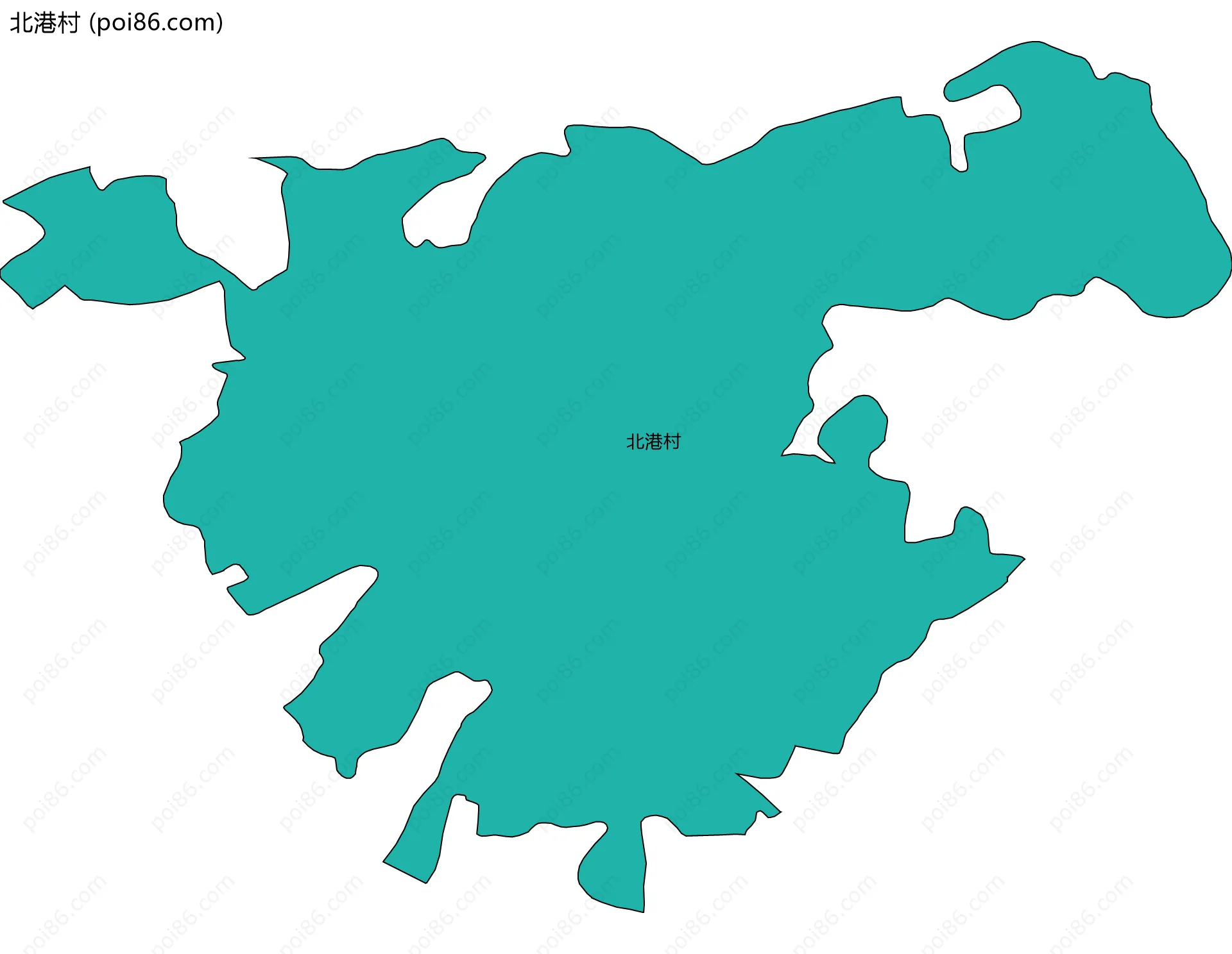 北港村边界地图