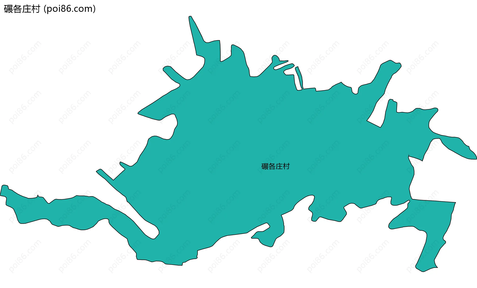 碾各庄村边界地图