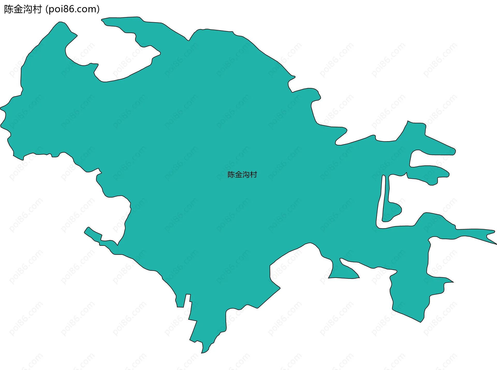 陈金沟村边界地图