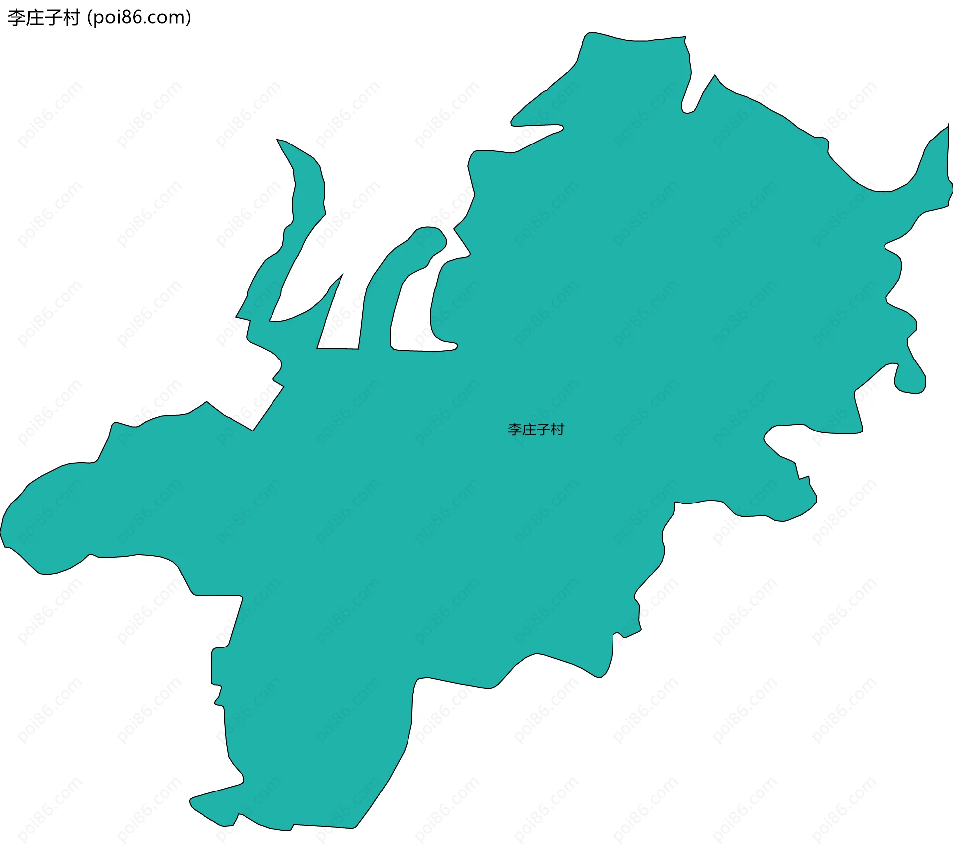 李庄子村边界地图
