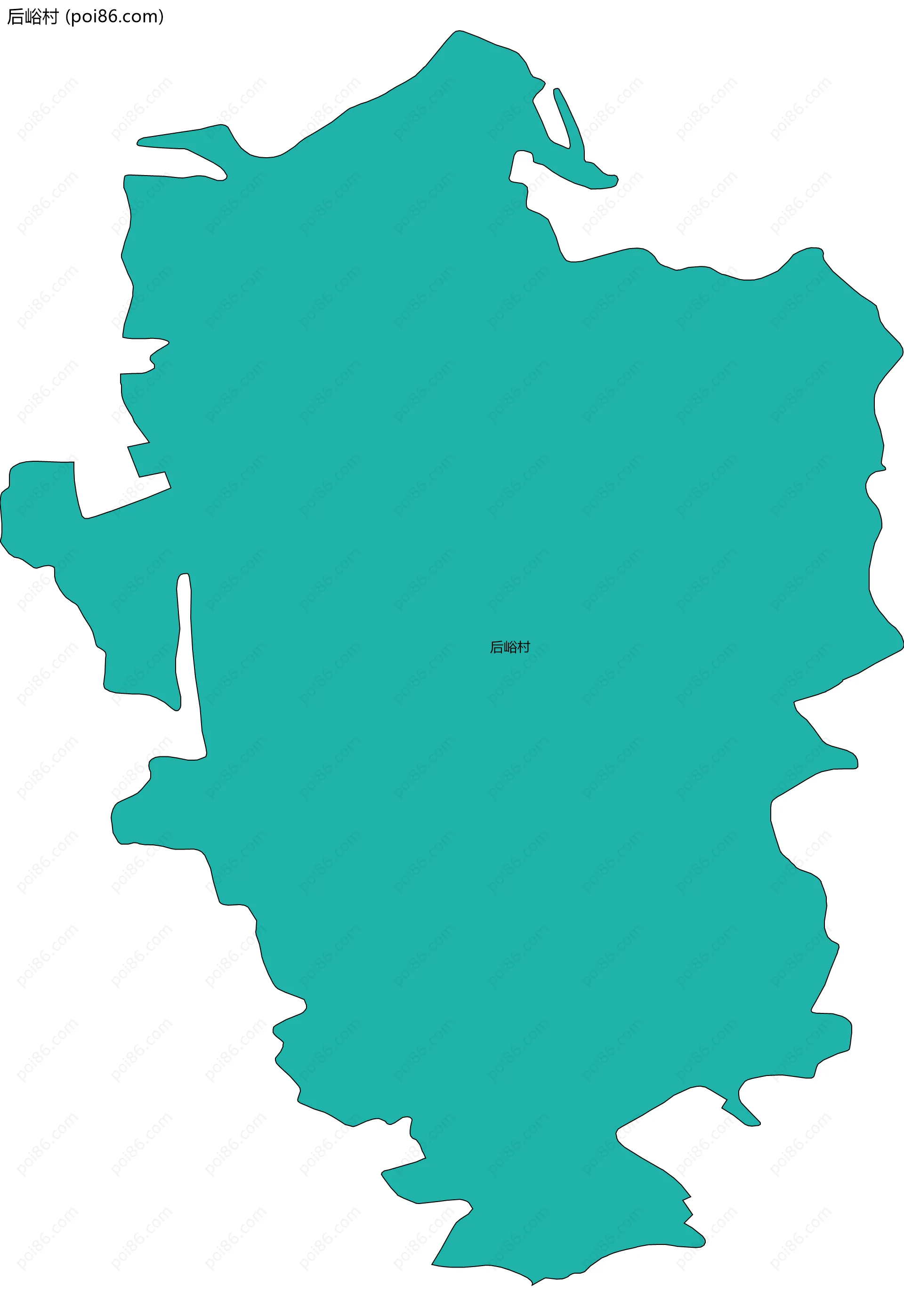 后峪村边界地图