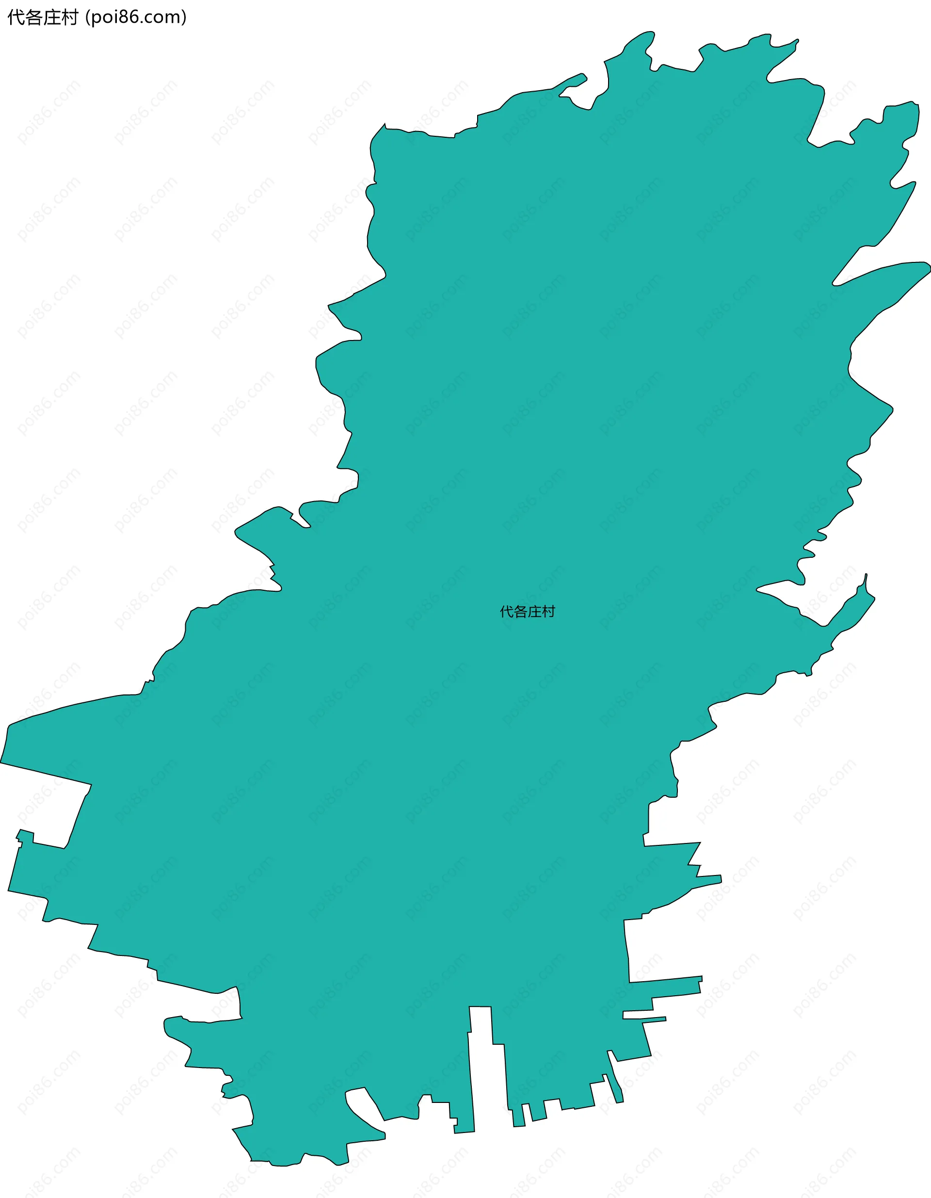代各庄村边界地图