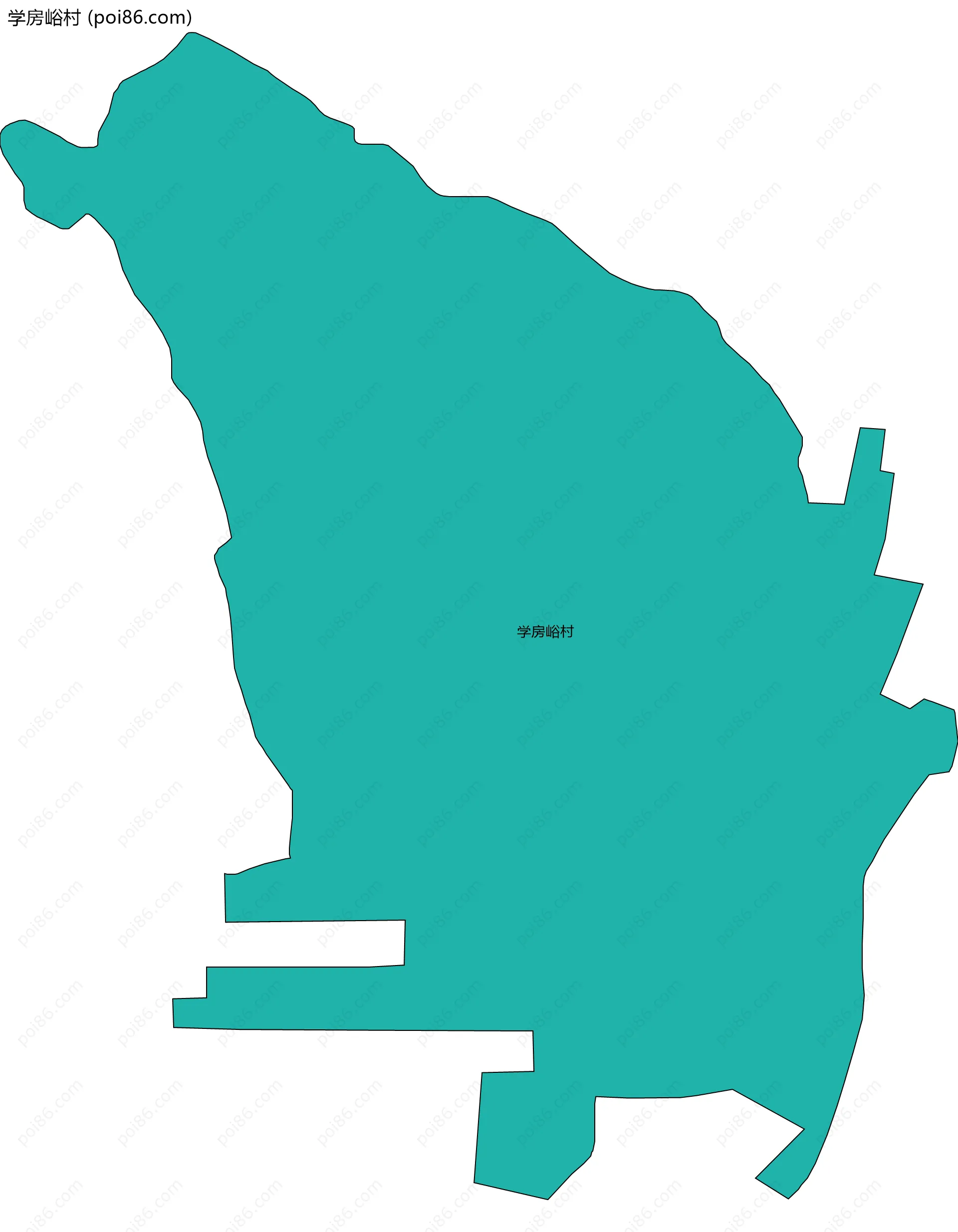 学房峪村边界地图