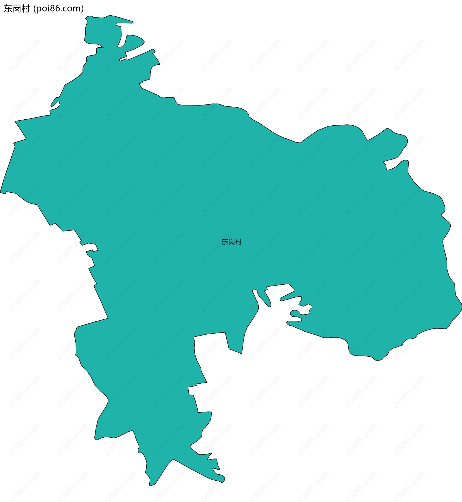 东岗村边界地图