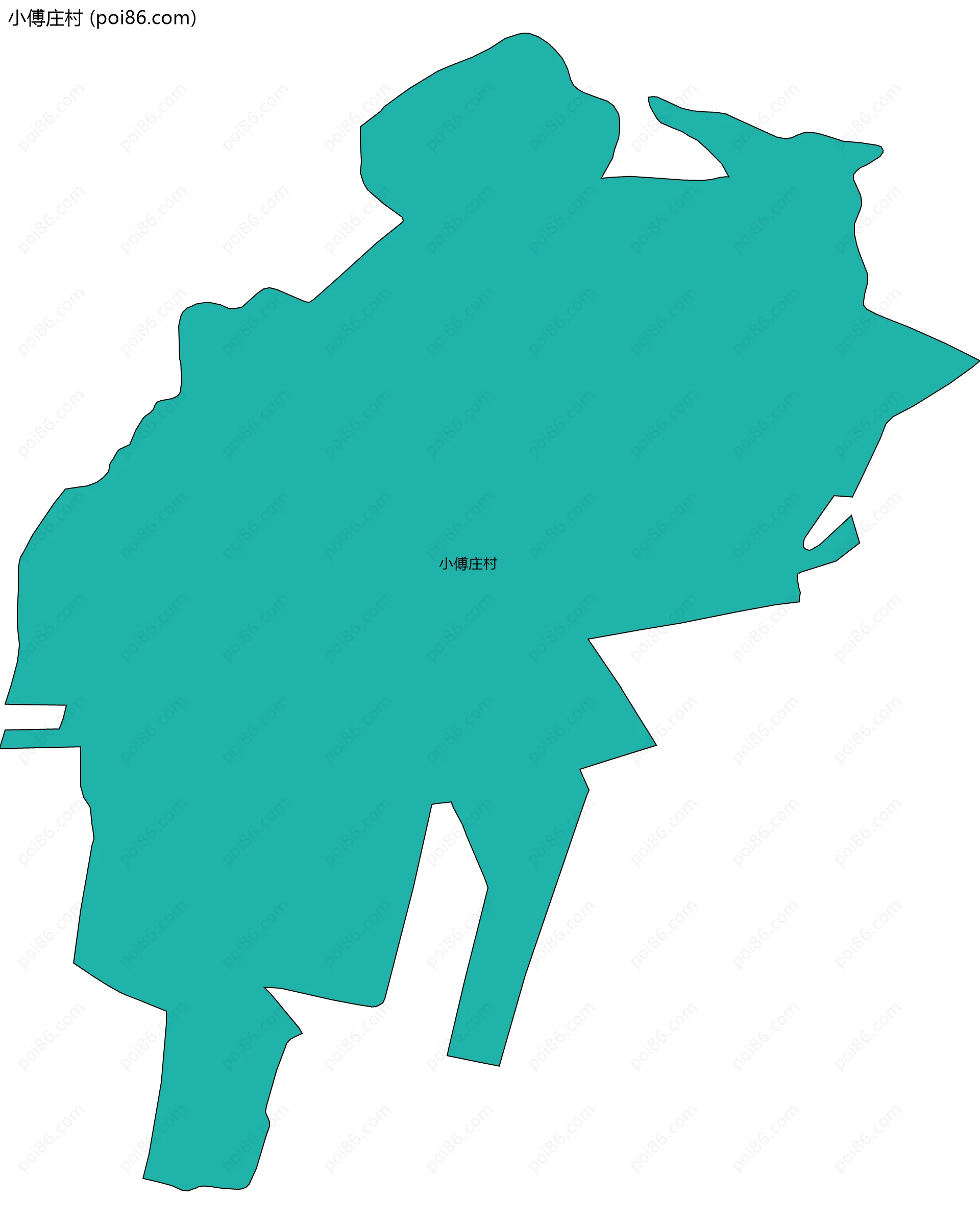 小傅庄村边界地图