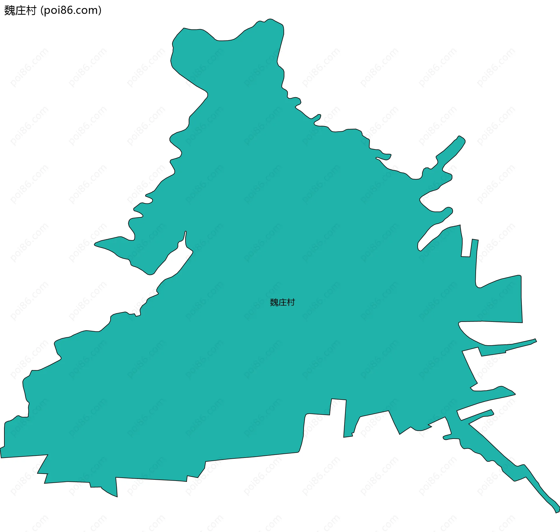 魏庄村边界地图