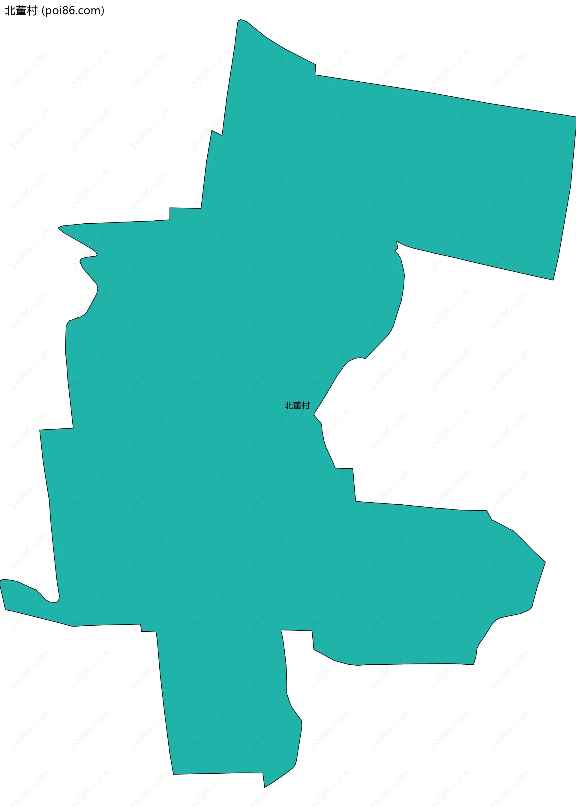 北董村边界地图