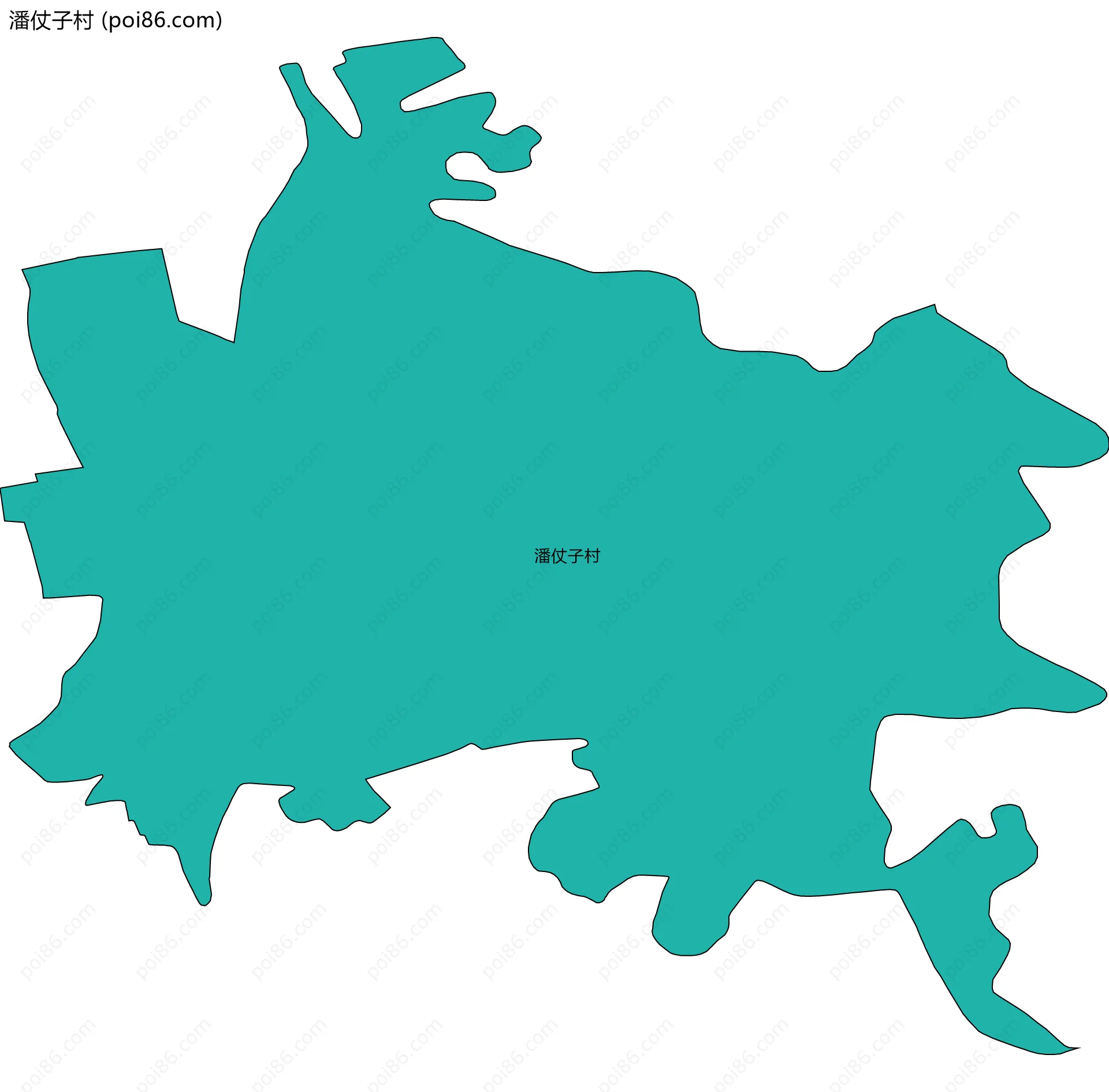 潘仗子村边界地图