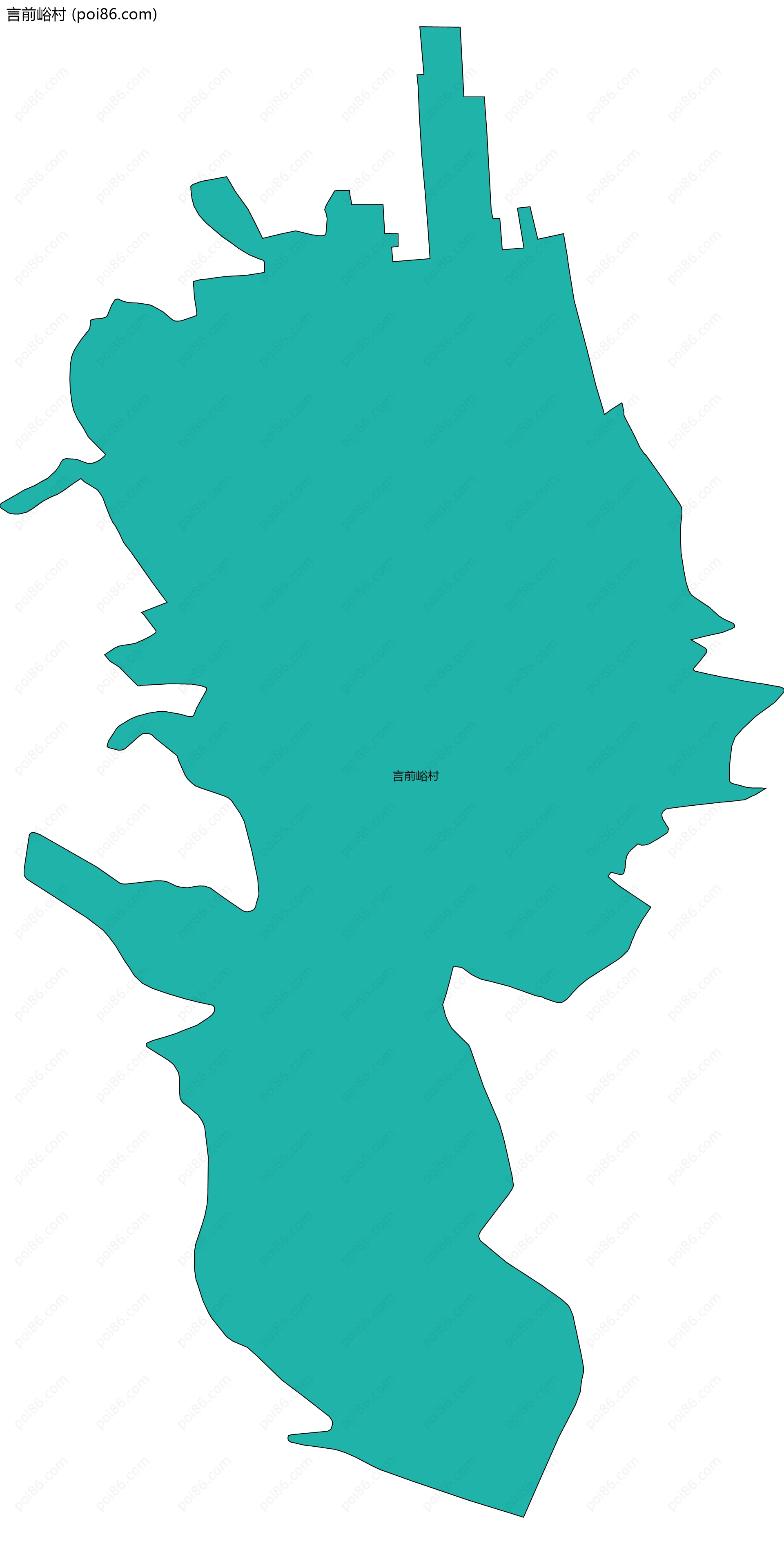 言前峪村边界地图