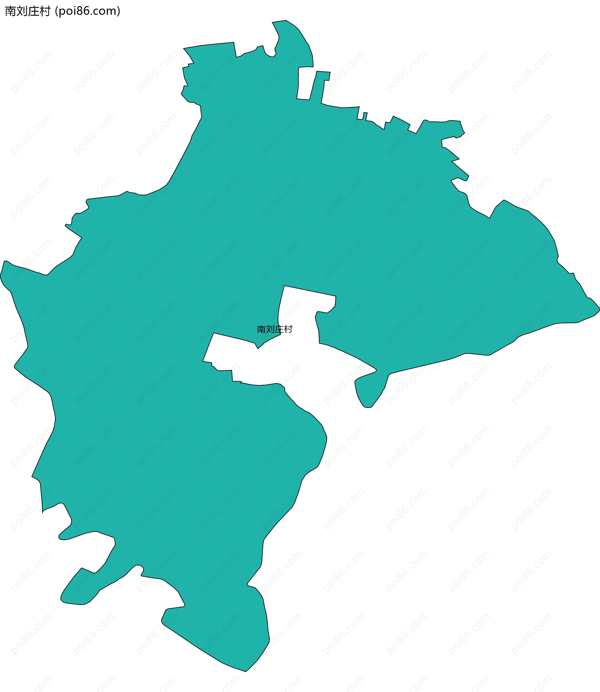 南刘庄村边界地图