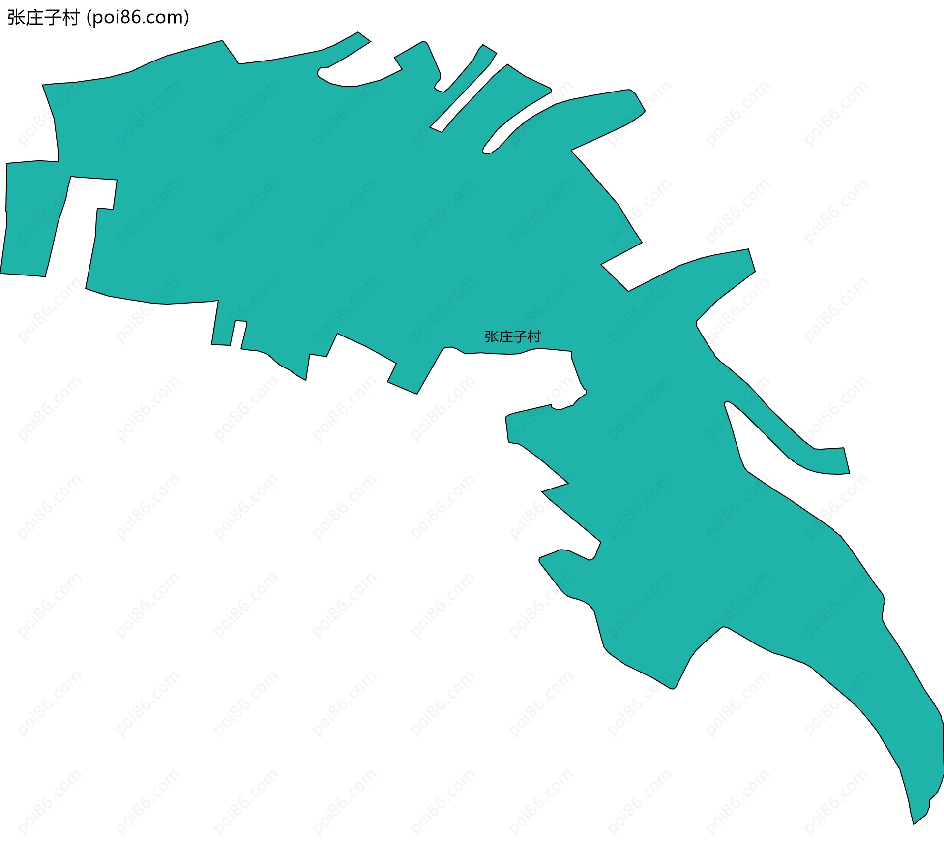 张庄子村边界地图