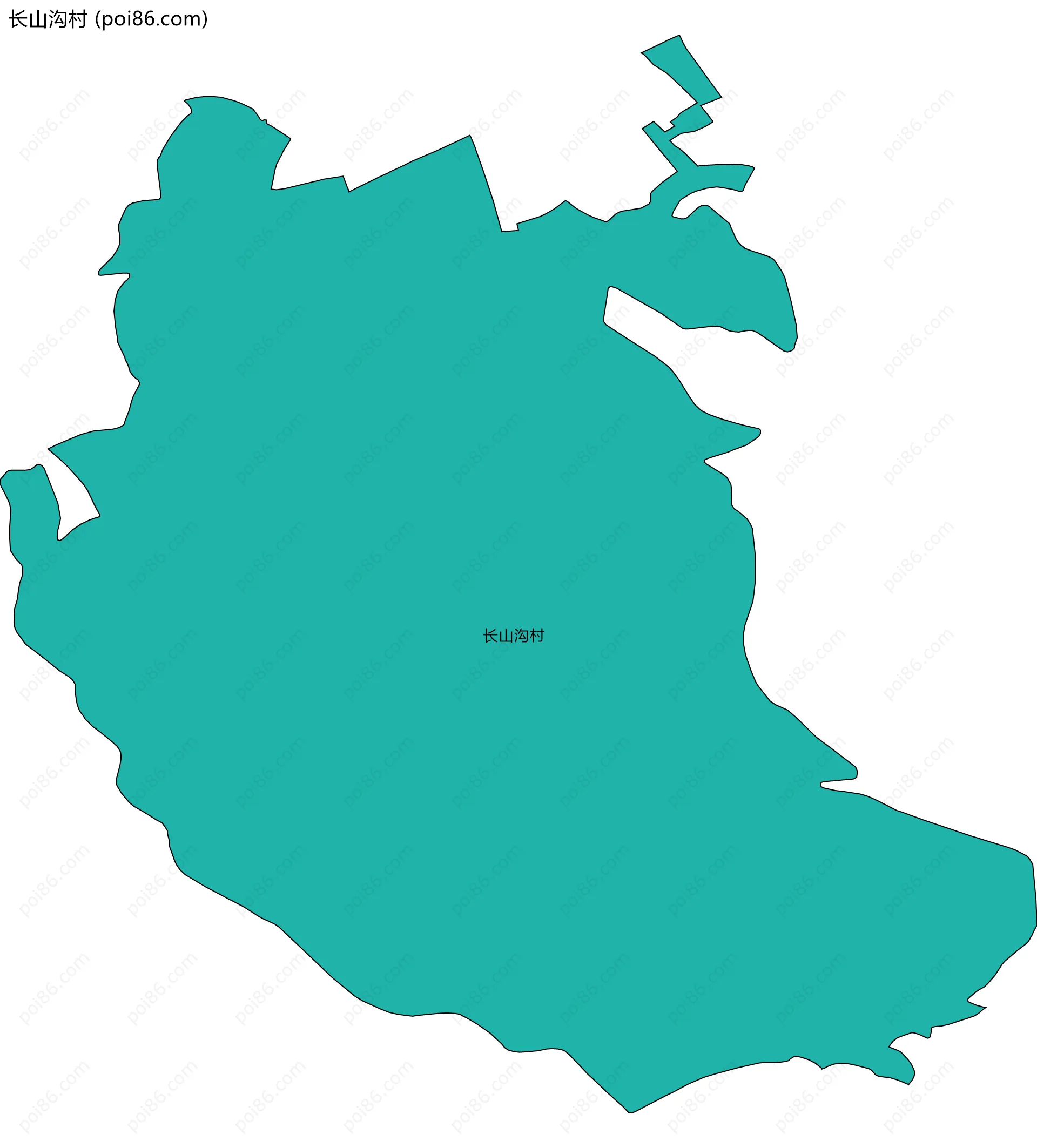 长山沟村边界地图