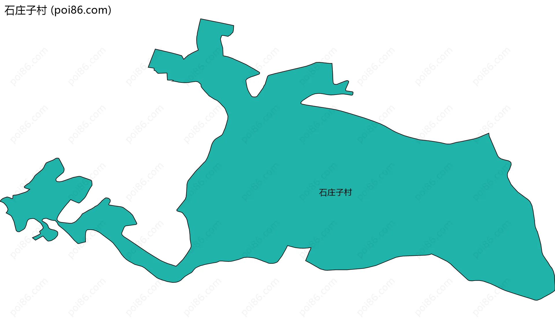 石庄子村边界地图