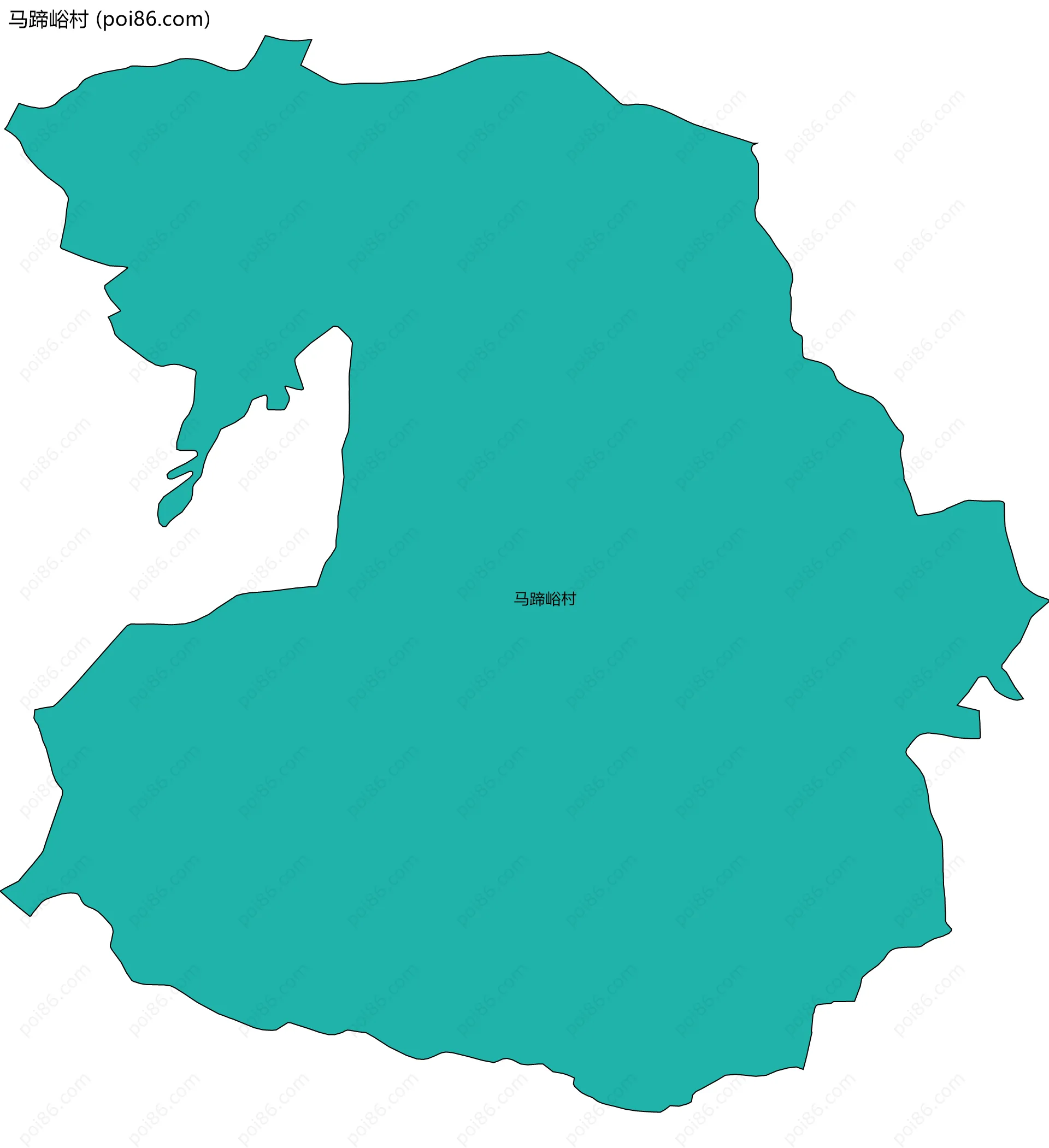 马蹄峪村边界地图