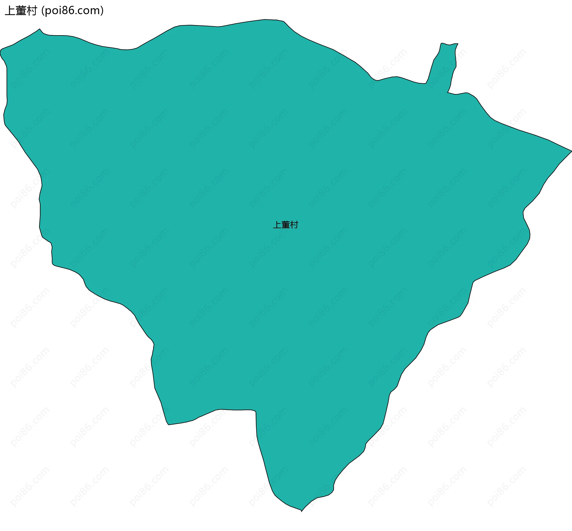 上董村边界地图