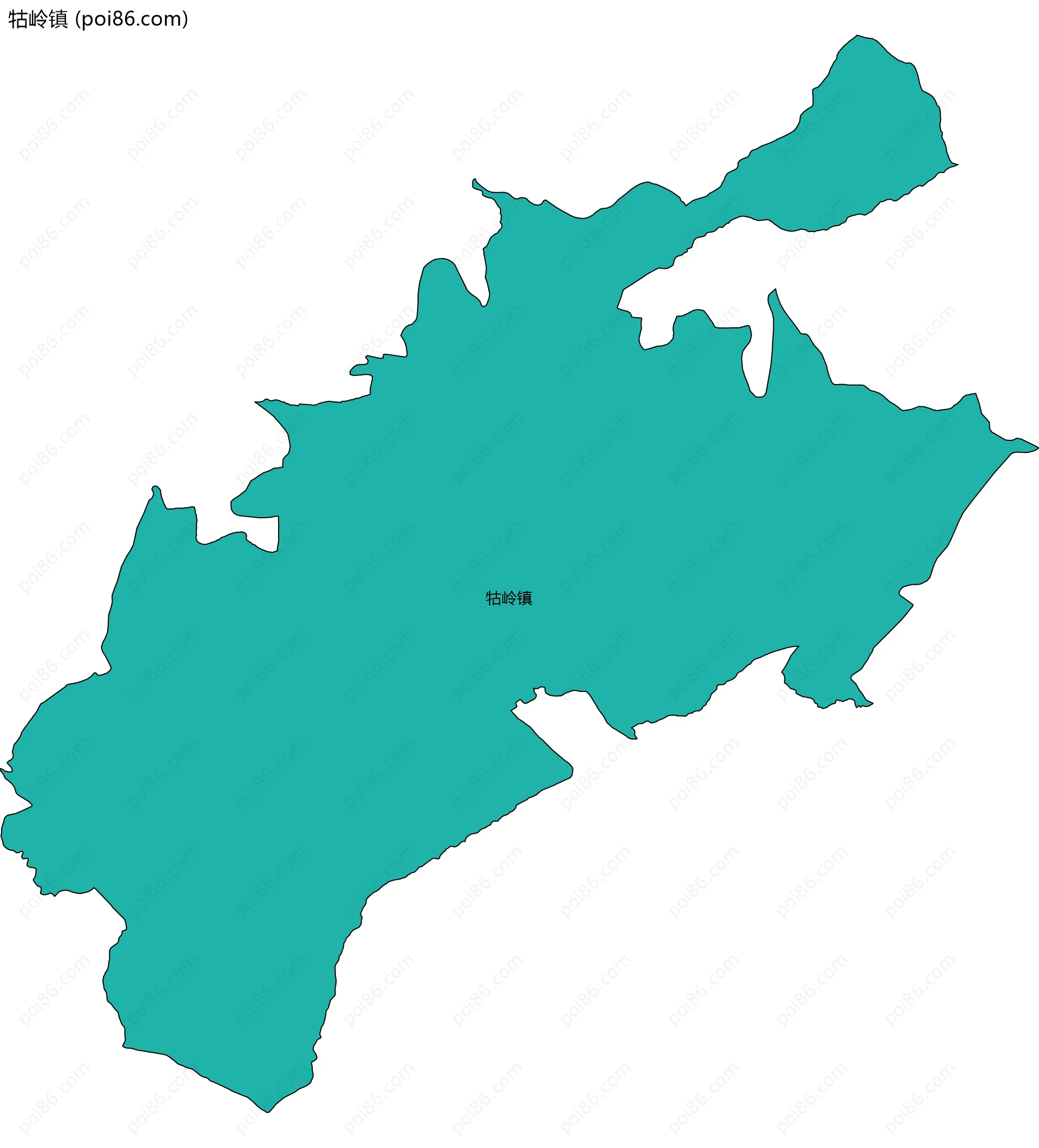 牯岭镇边界地图