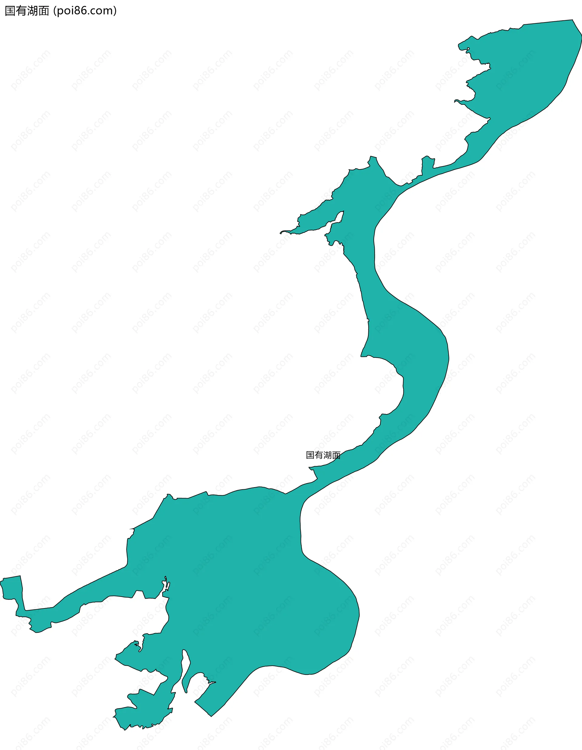 国有湖面边界地图