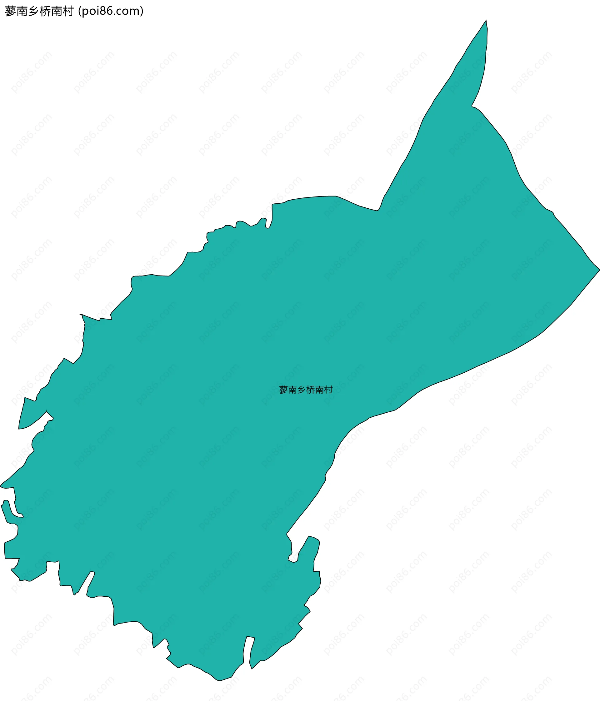 蓼南乡桥南村边界地图