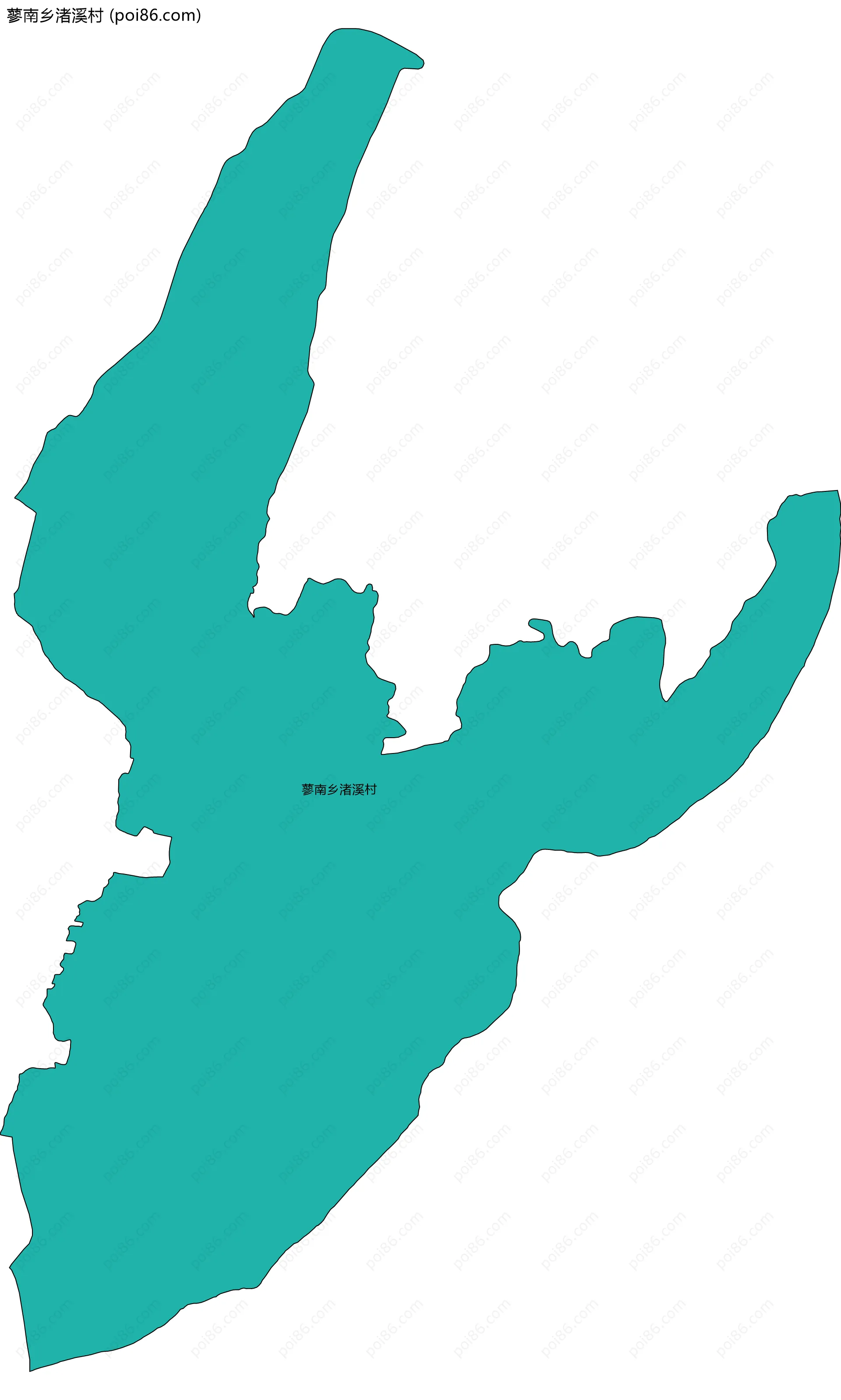 蓼南乡渚溪村边界地图