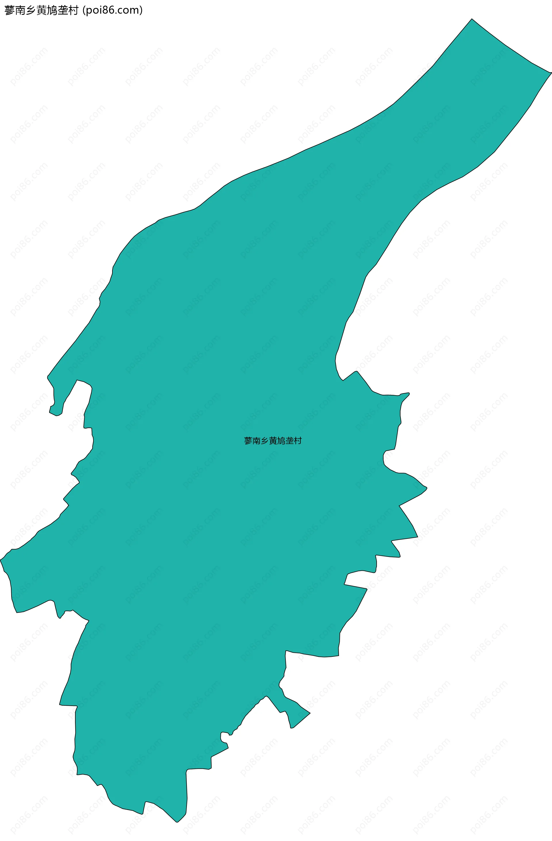 蓼南乡黄鸠垄村边界地图