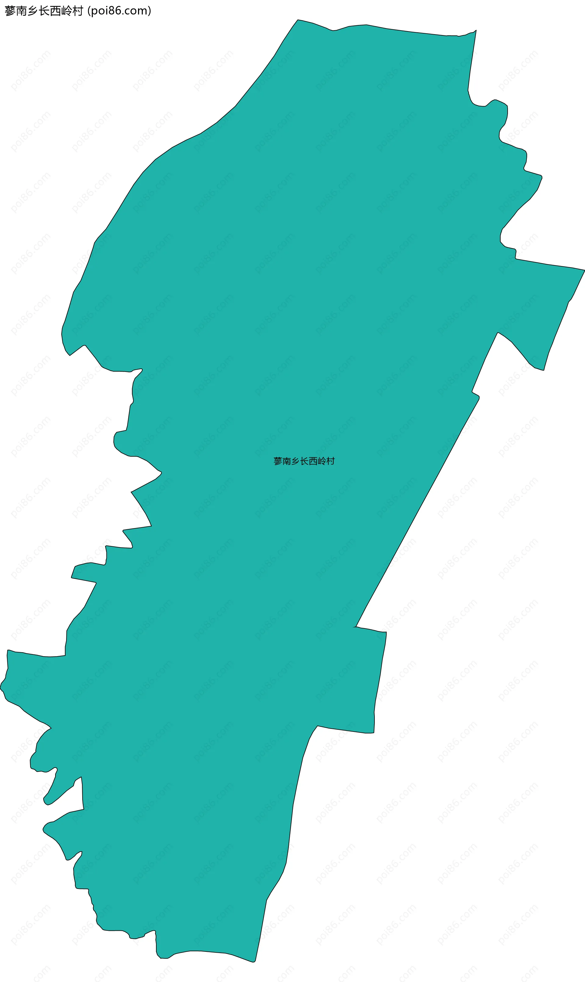 蓼南乡长西岭村边界地图