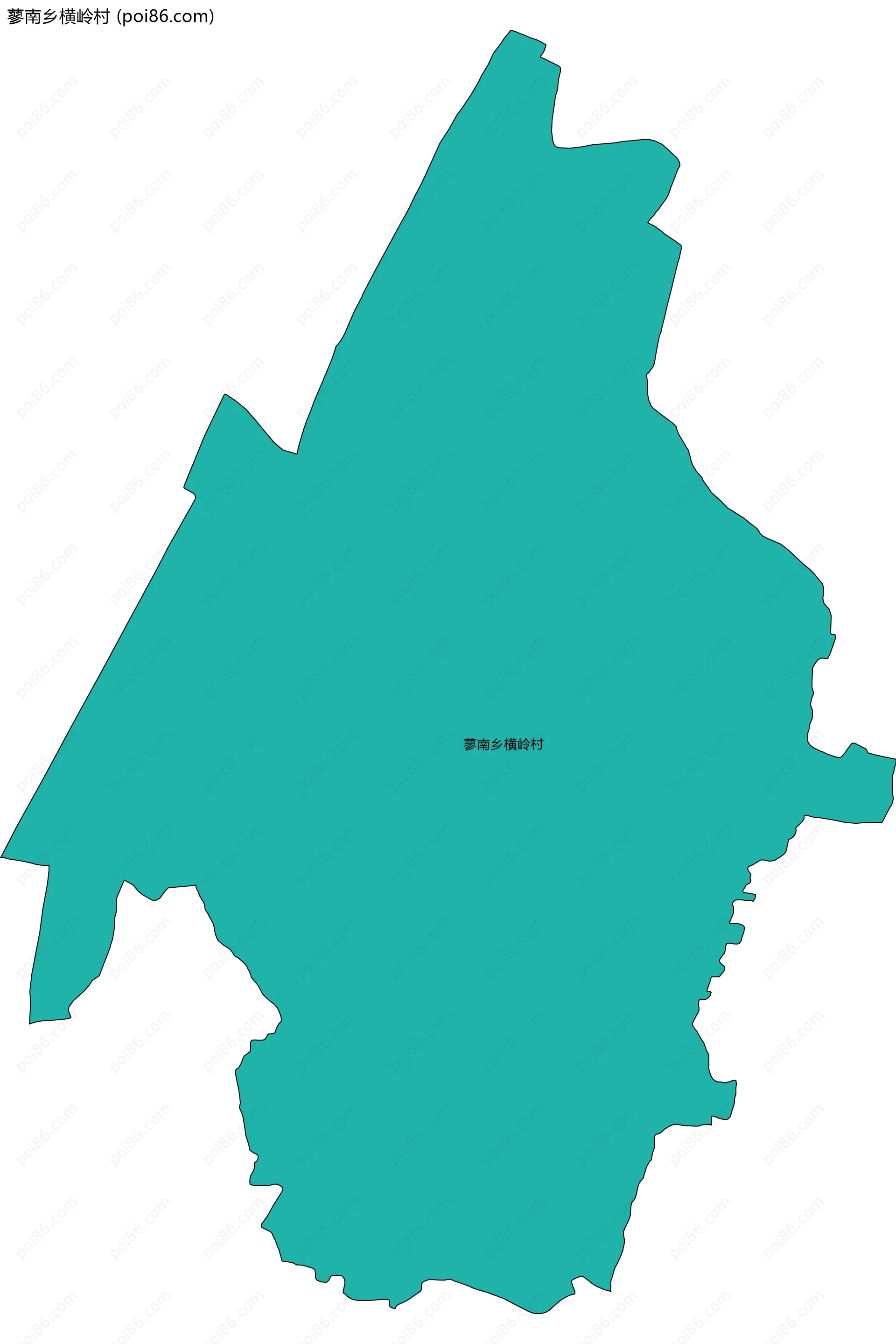 蓼南乡横岭村边界地图