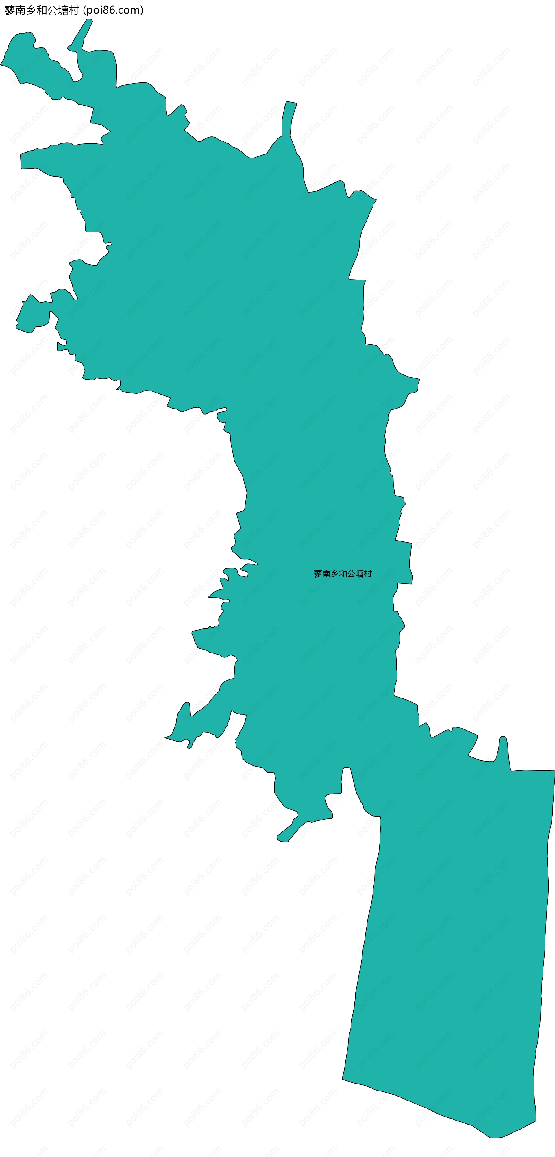 蓼南乡和公塘村边界地图